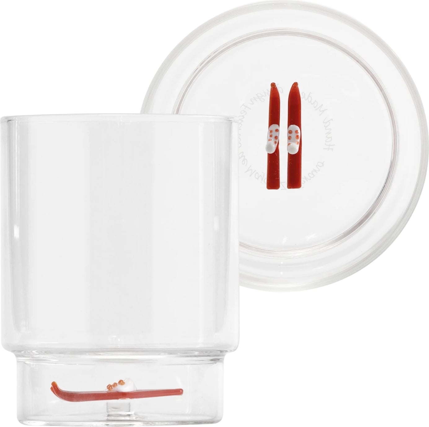 Szklanka Teca Winter Game Red Ski 350 ml
