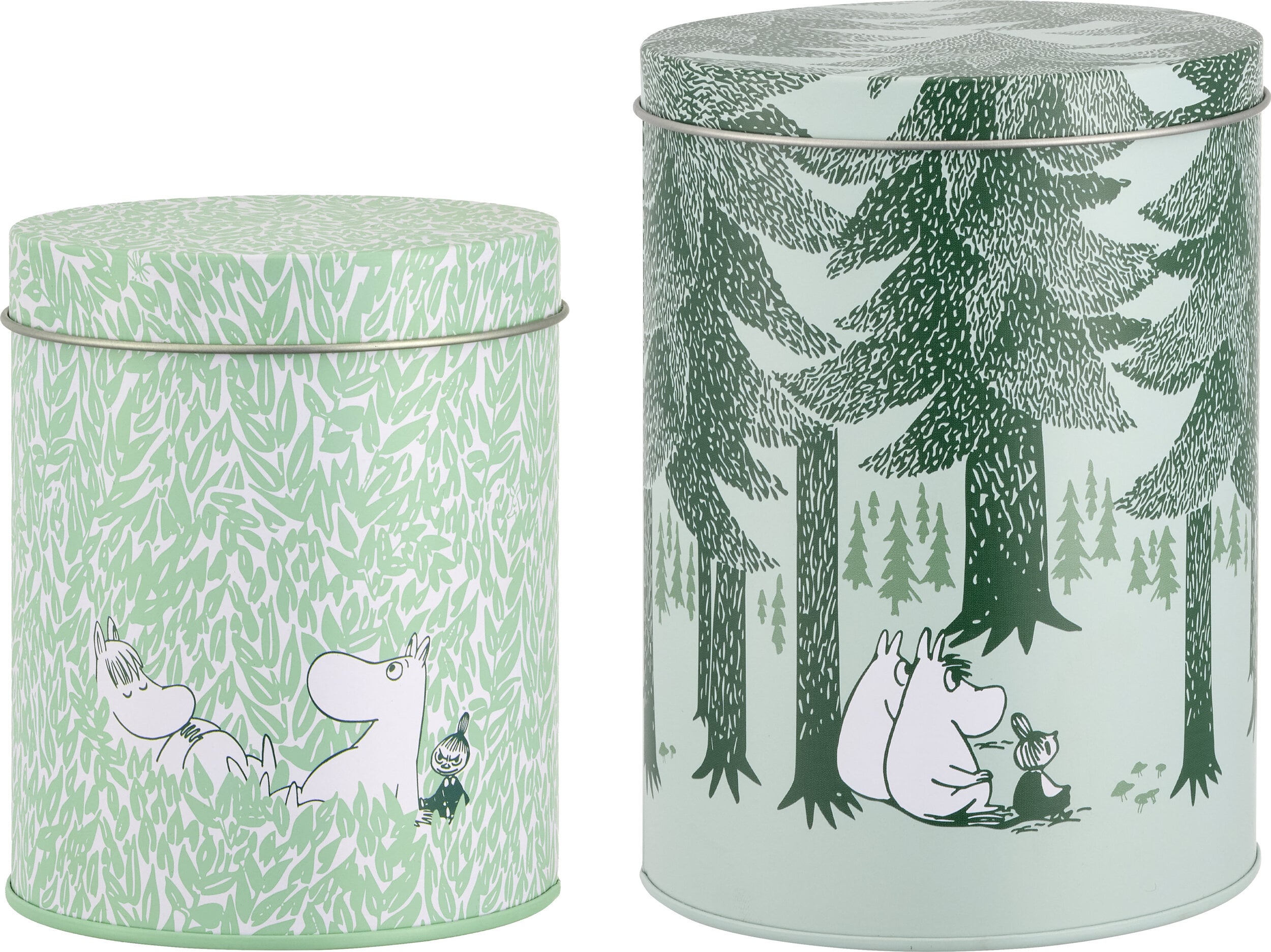 Pojemniki kuchenne Muminki Forest zielone 2 szt.