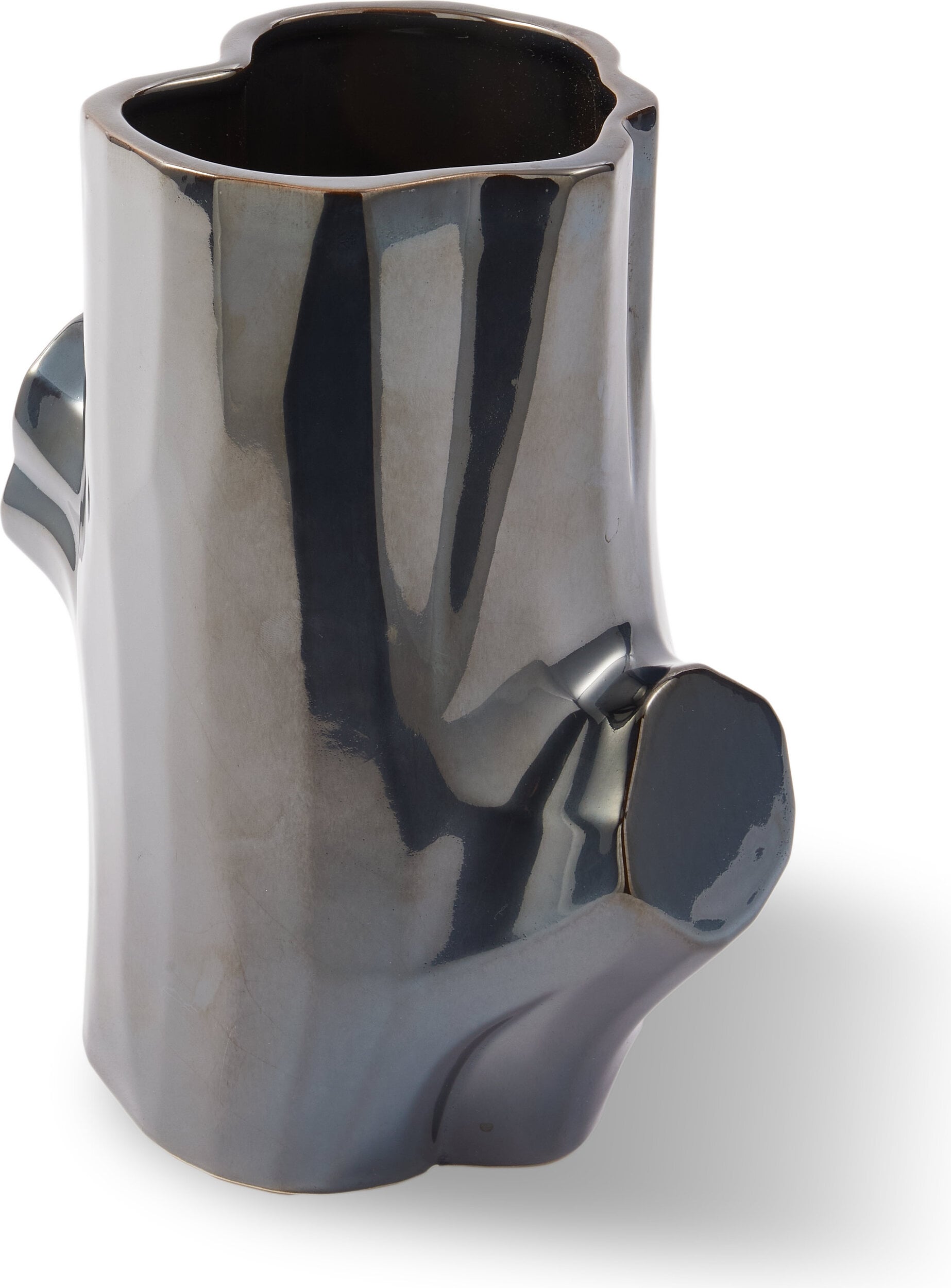 Wazon Log Metallic 21 cm szary