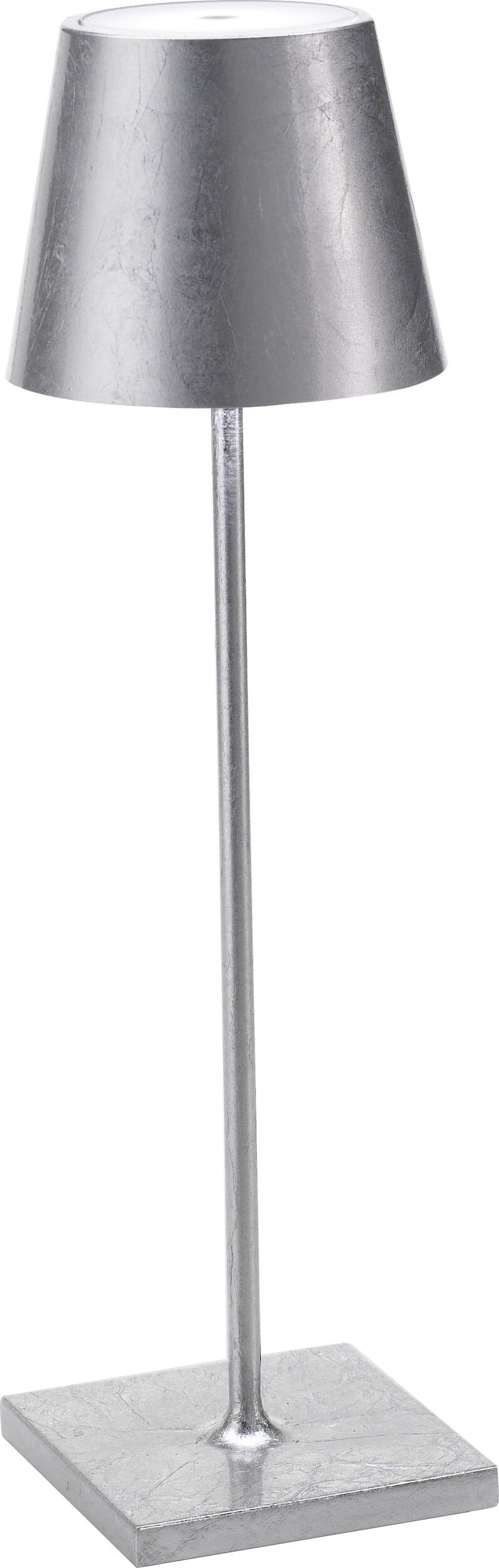 Lampa stołowa Poldina 38 cm srebrna