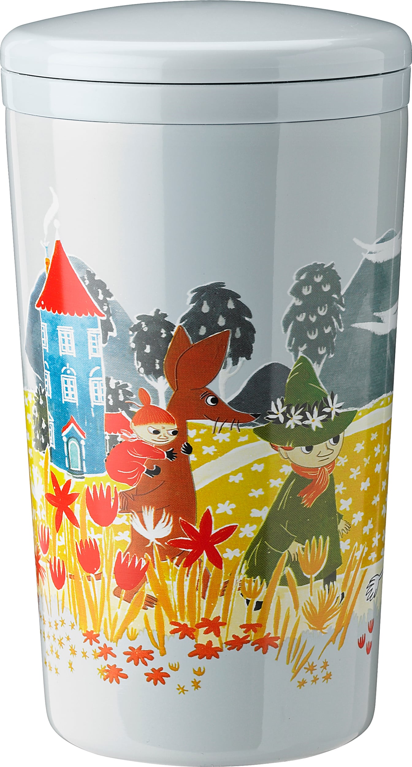 Kubek termiczny Carrie Muminki 400 ml szaroniebieski