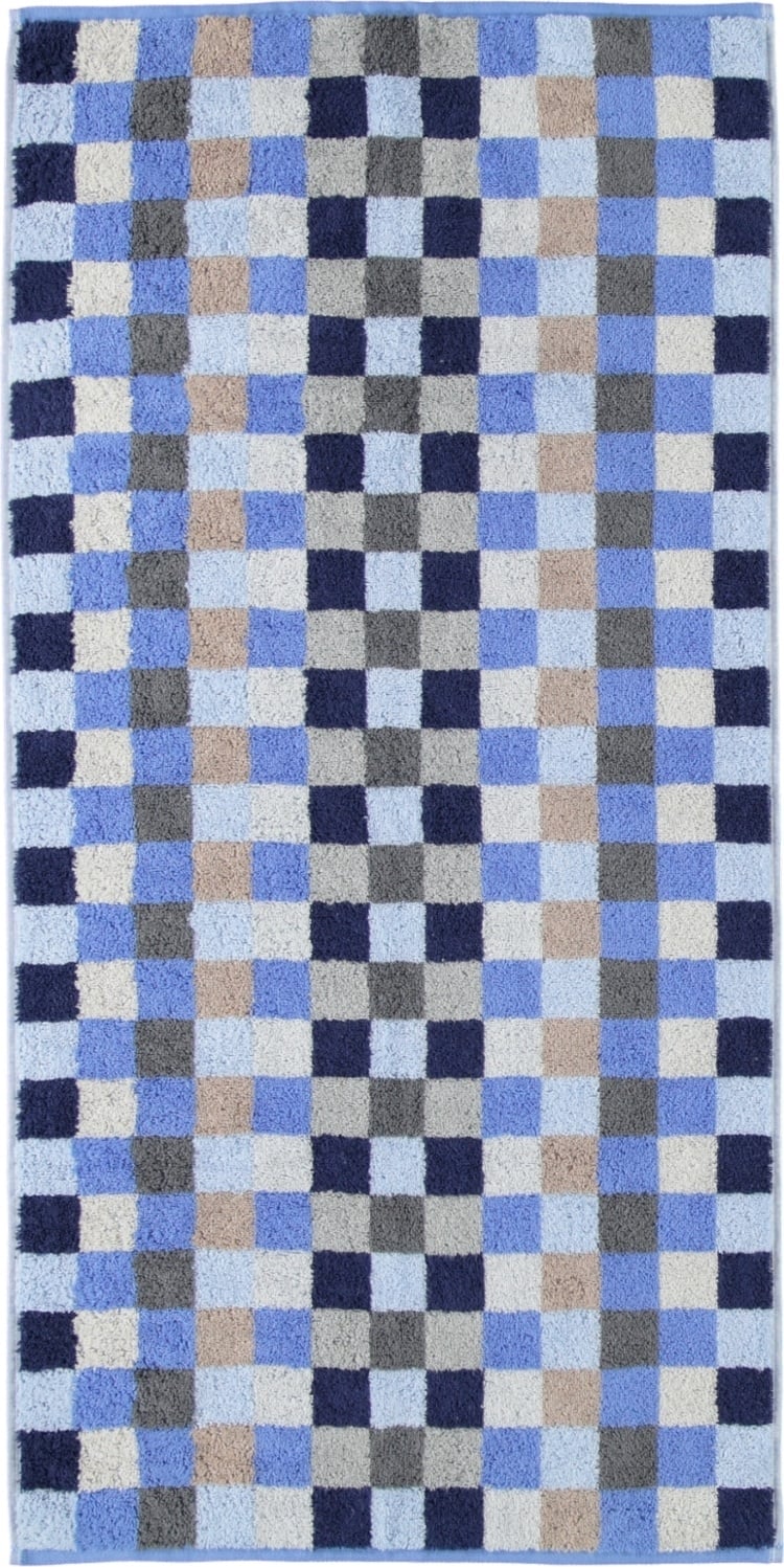 Ręcznik Unique szachownica 70 x 140 cm szafirowy