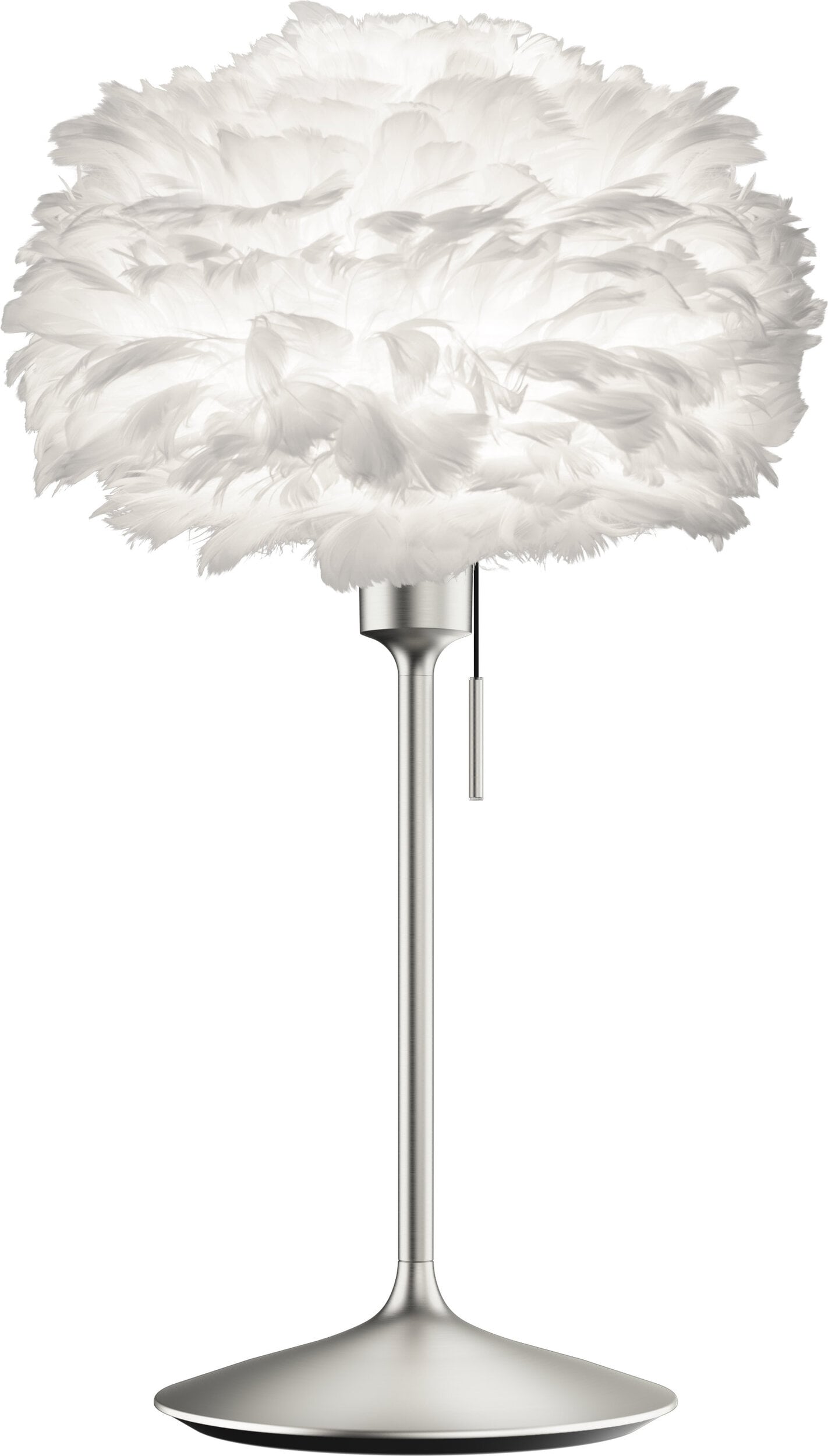 Lampa stołowa Eos 35 cm biała ze srebrną podstawą
