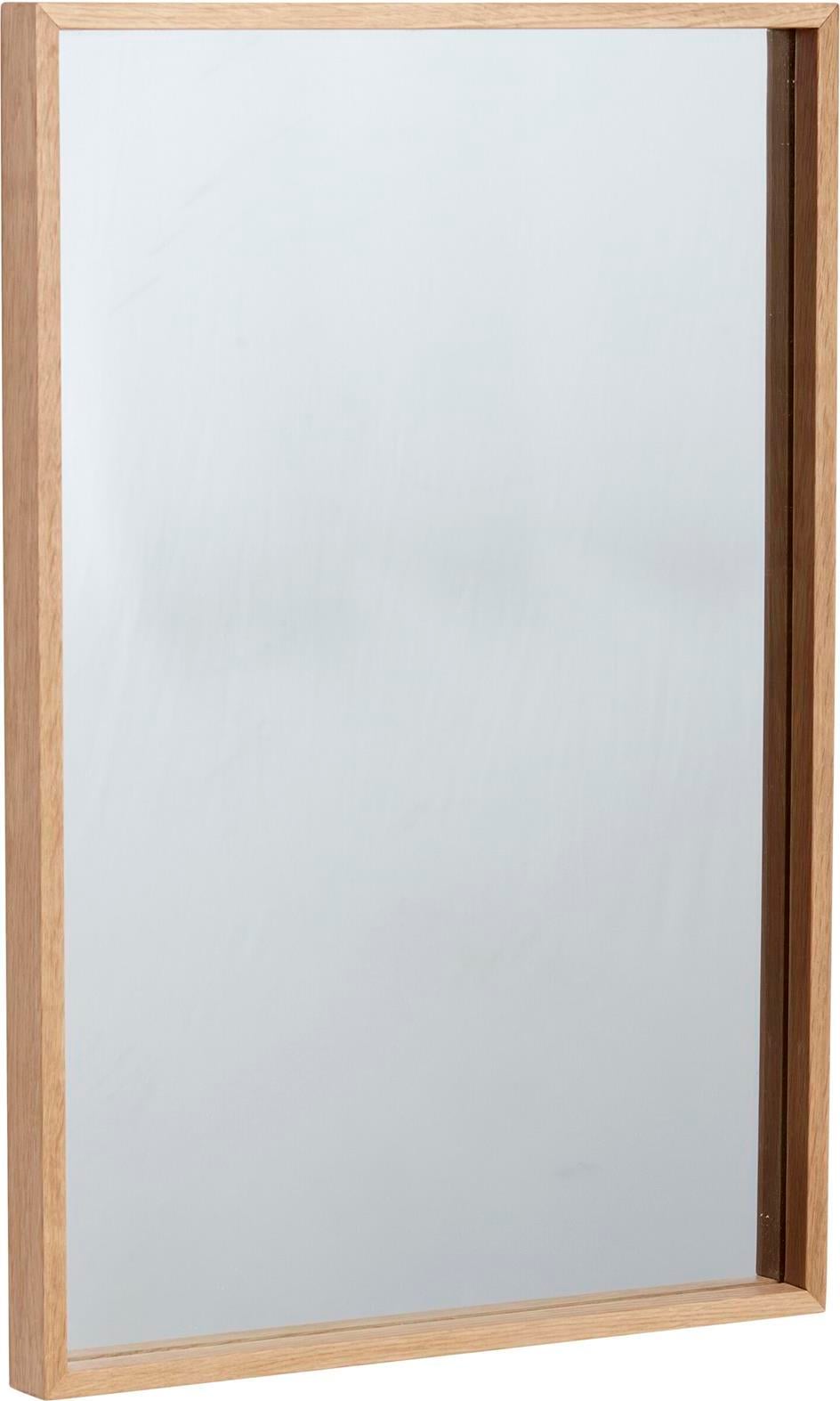 Lustro ścienne Hübsch 60 cm z drewnianą ramą