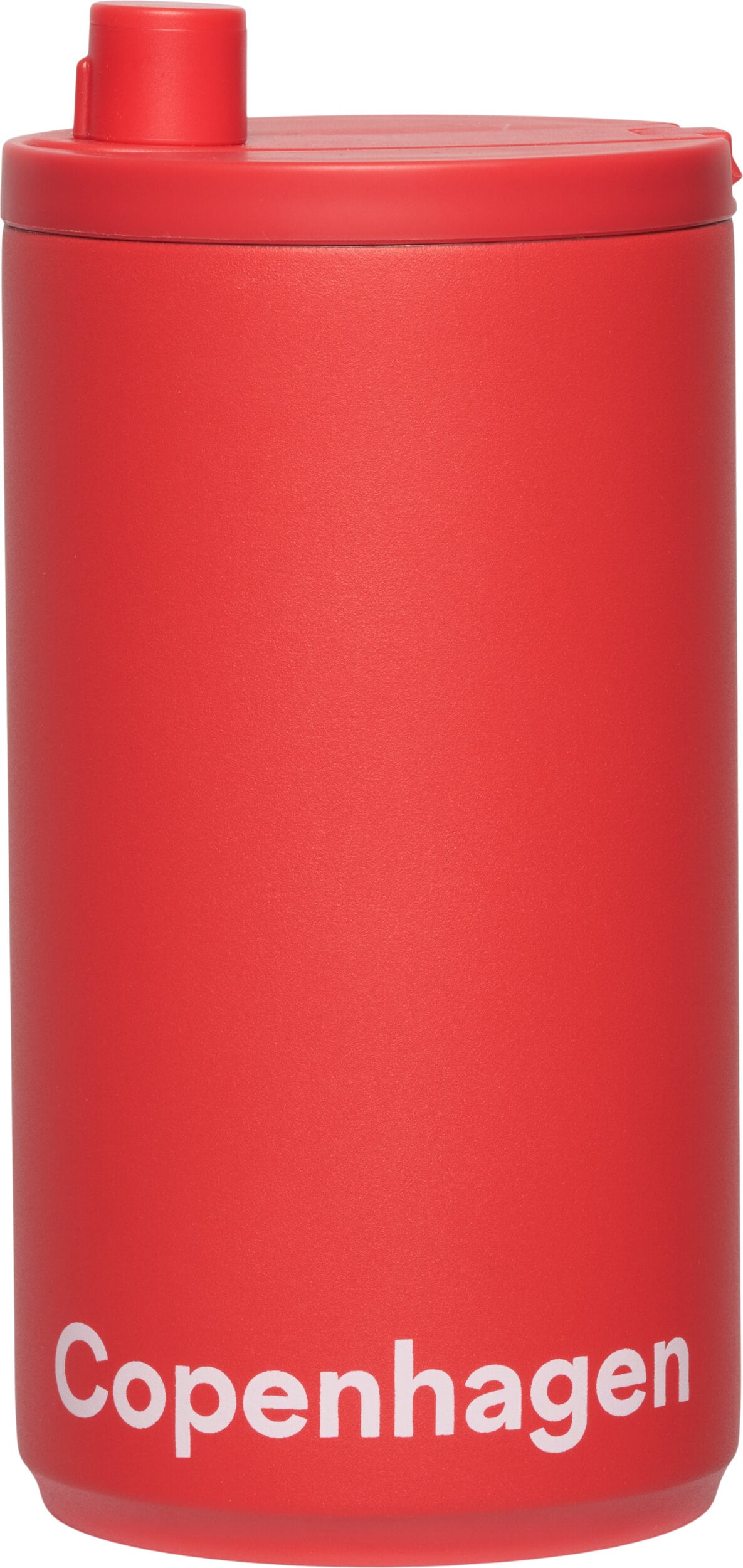 Kubek podróżny Design Letters Copenhagen 350 ml koralowy