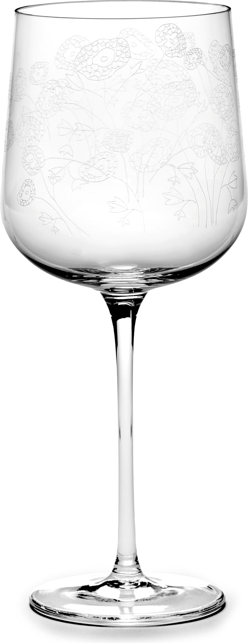 Kieliszki do wina czerwonego Midnight Flowers 650 ml 4 szt.