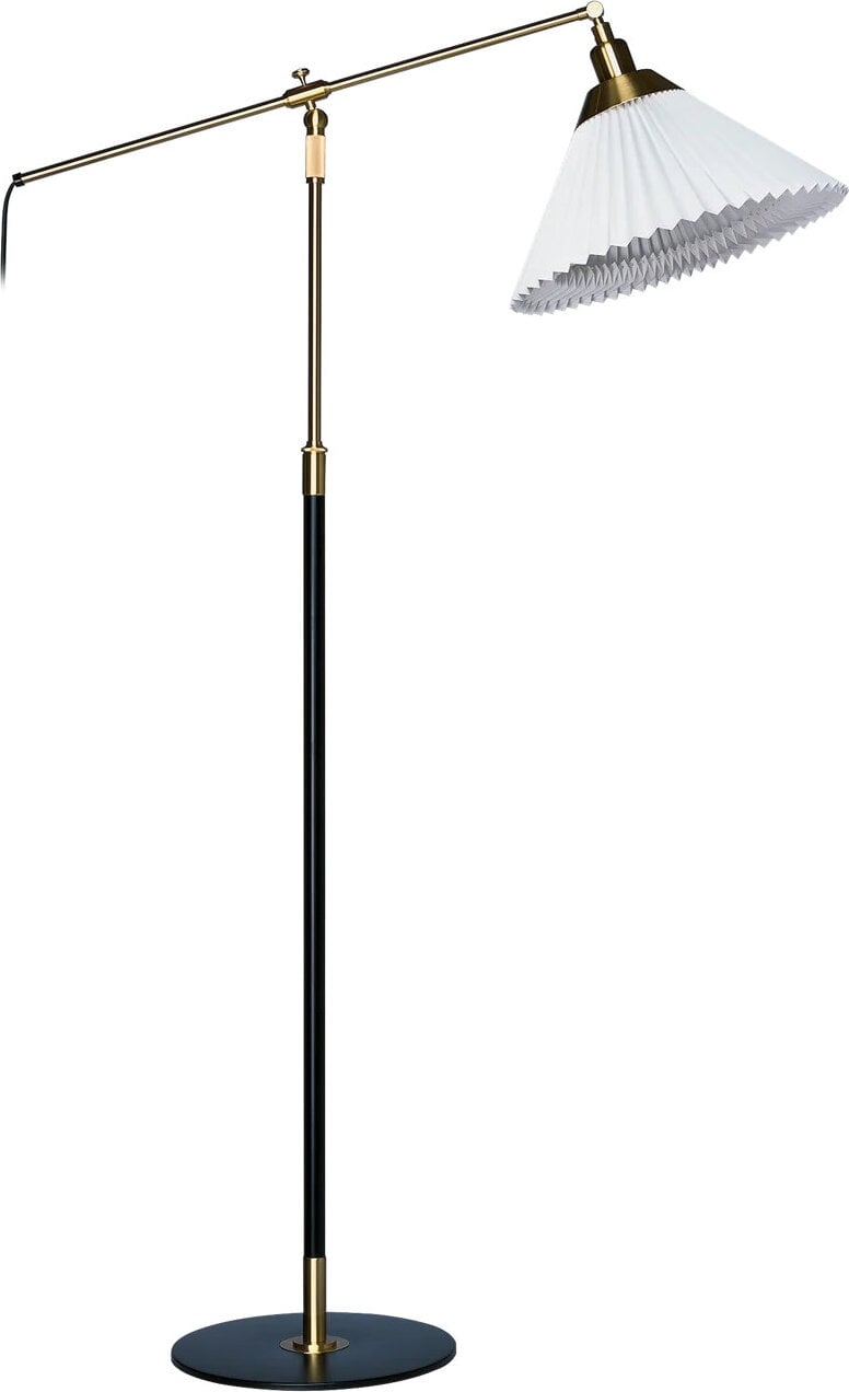Lampa podłogowa Le Klint 349 113 cm czarno-złota z papierowym kloszem