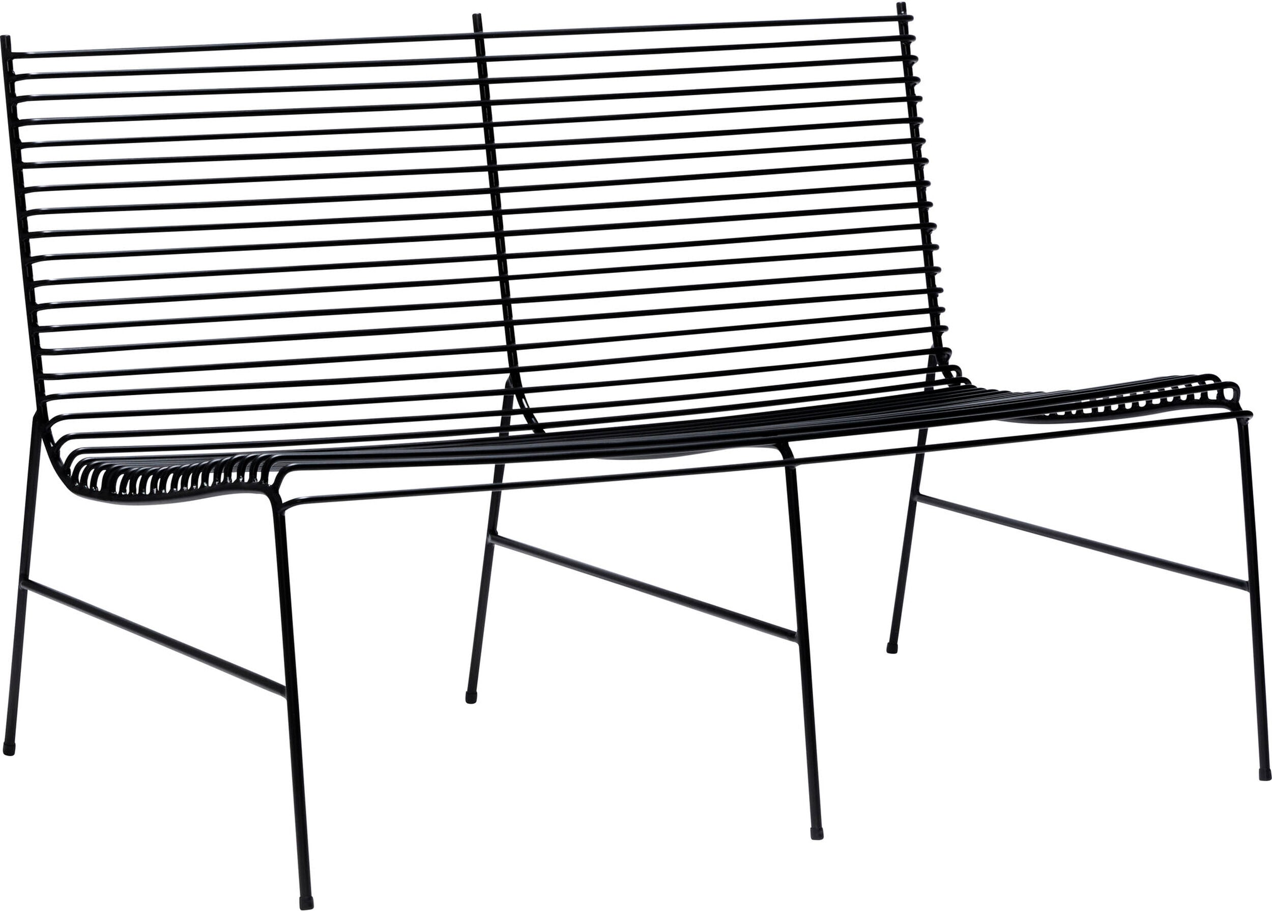 Ławka ogrodowa String 122 cm czarna
