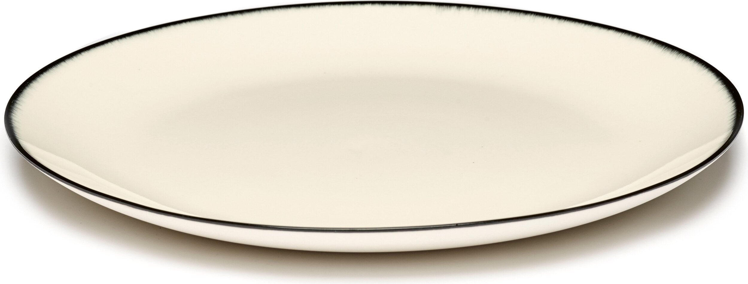 Talerze obiadowe Dé 1 28 cm czarno-białe 2 szt.