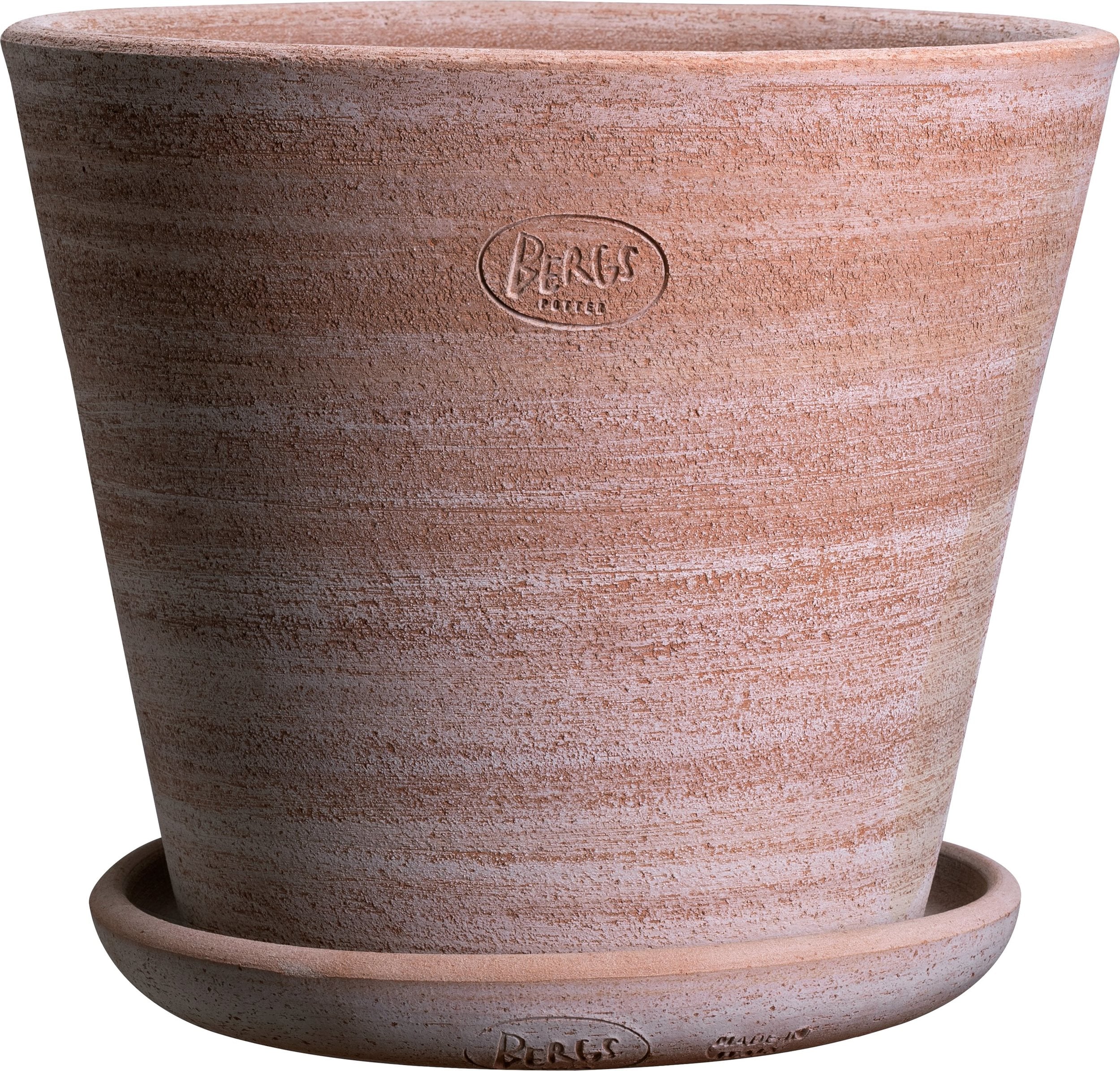 Doniczka Julie Rustic 40 cm różowa z podstawką