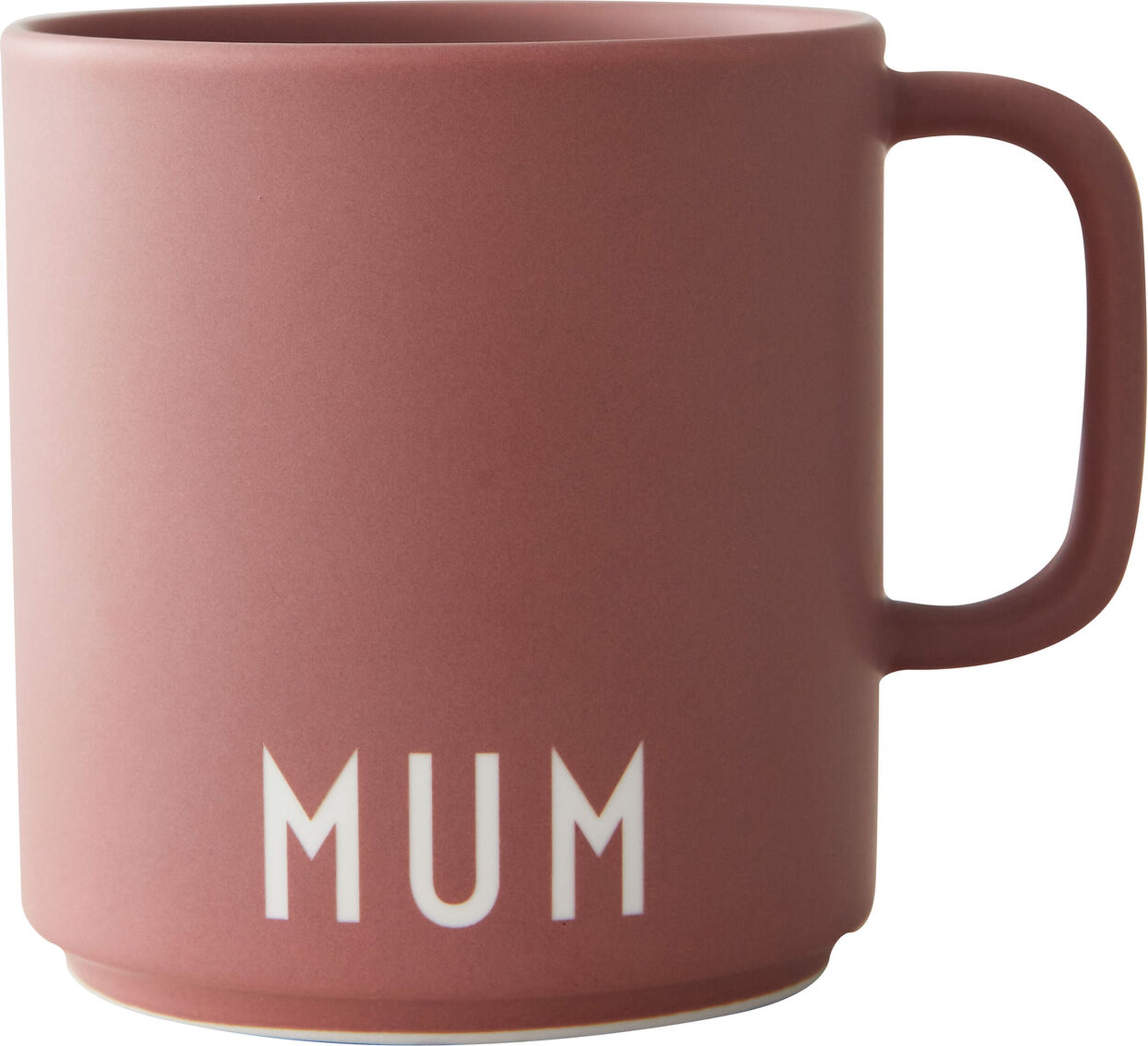 Kubek z uchem Favourite Mum brudny róż