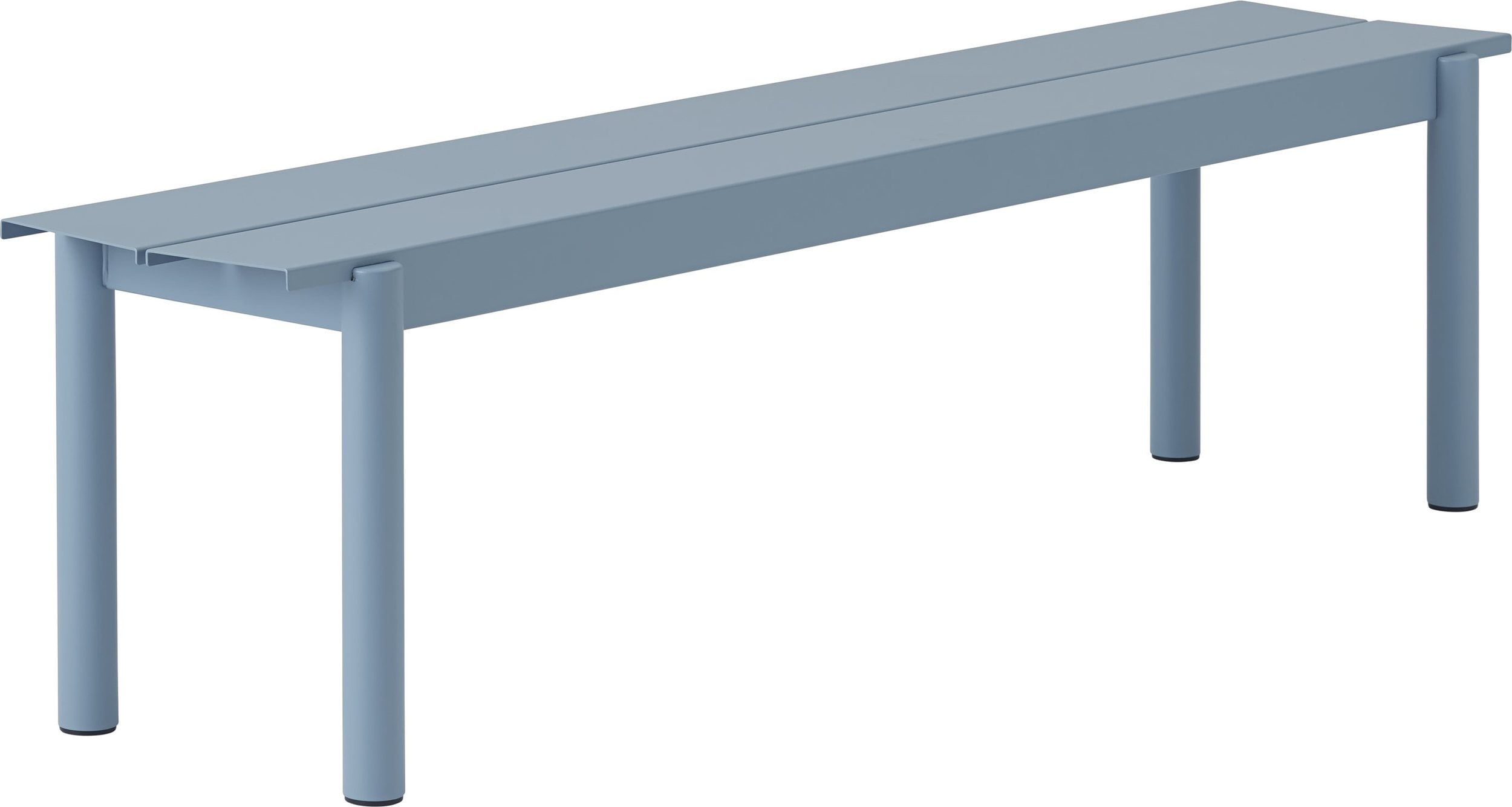 Ławka ogrodowa Linear 170 cm zgaszony błękit
