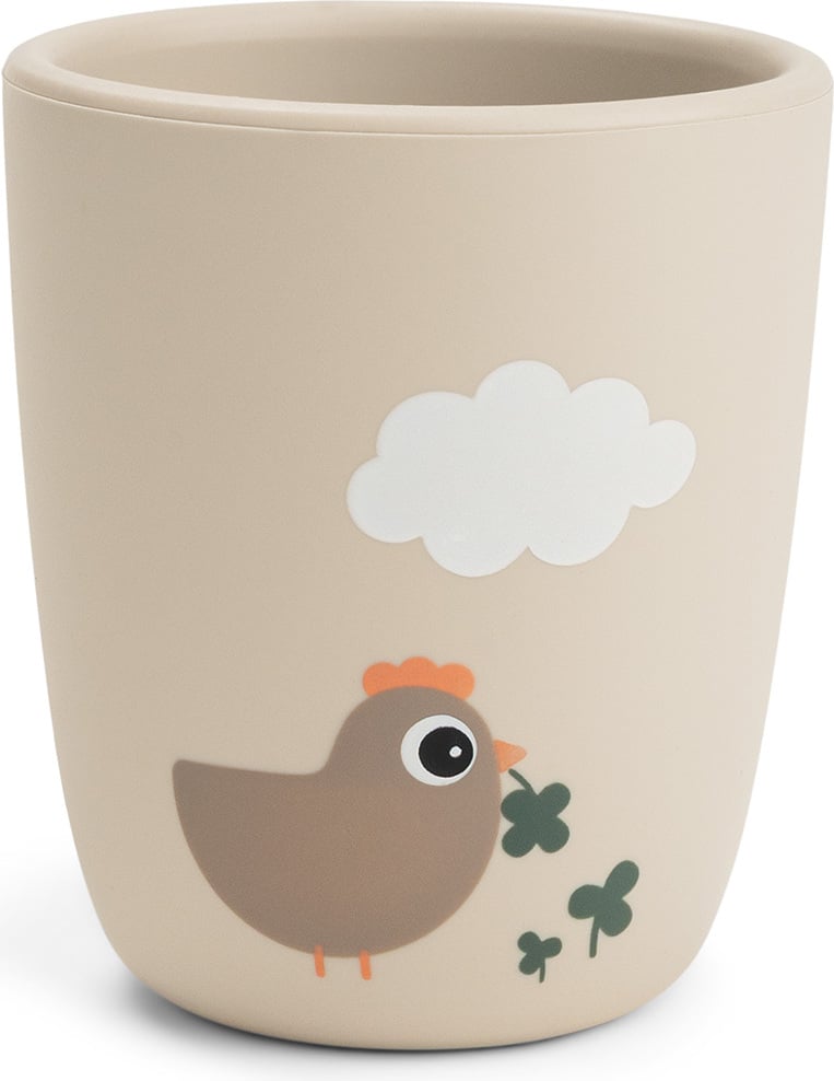 Kubek dziecięcy Tiny Farm 220 ml piaskowy