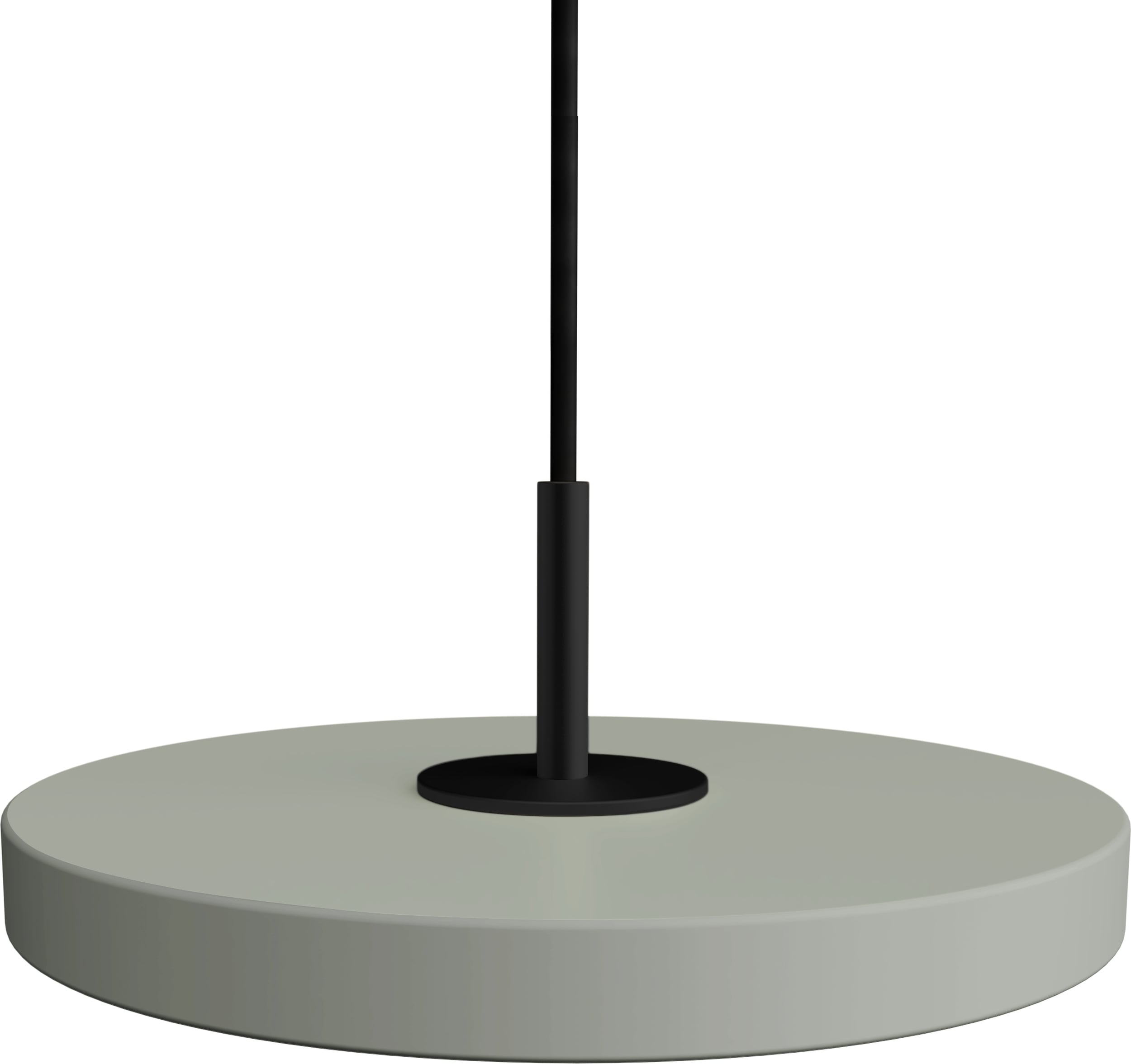 Lampa wisząca Asteria Micro oliwkowa z czarnym mocowaniem