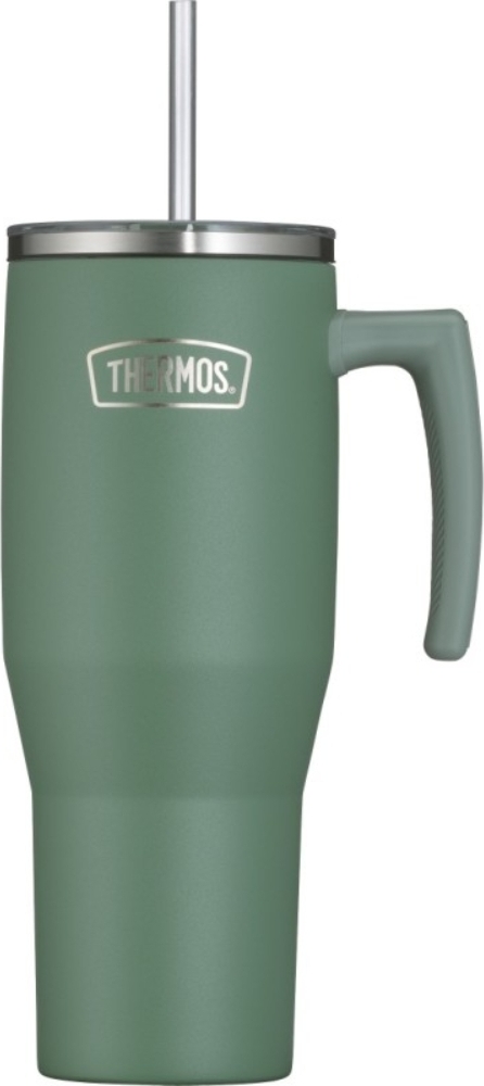Kubek termiczny ze słomką Thermos Refreshing 1 1 l zielony mat