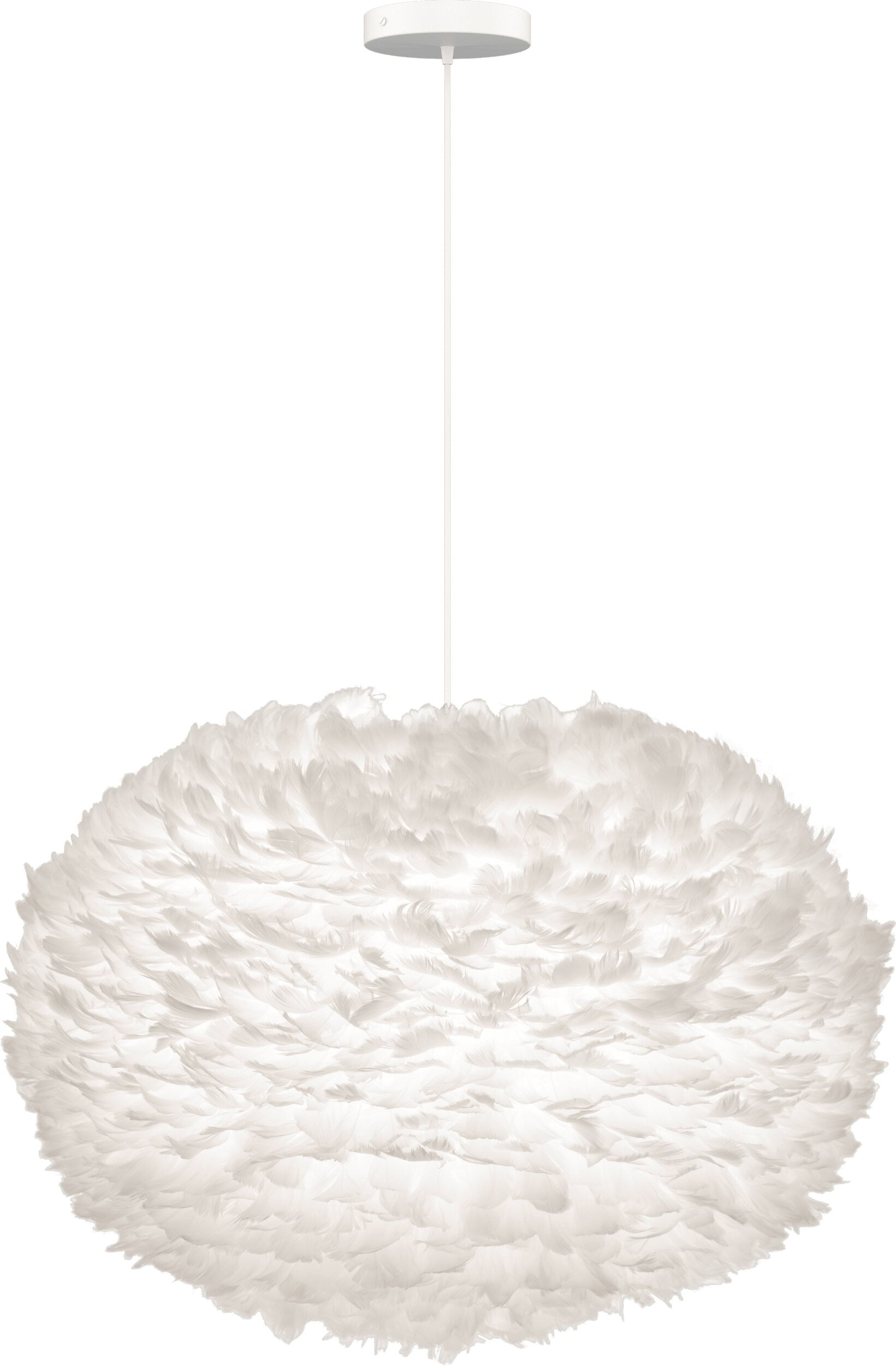 Lampa wisząca Eos 75 cm biała z białą rozetą