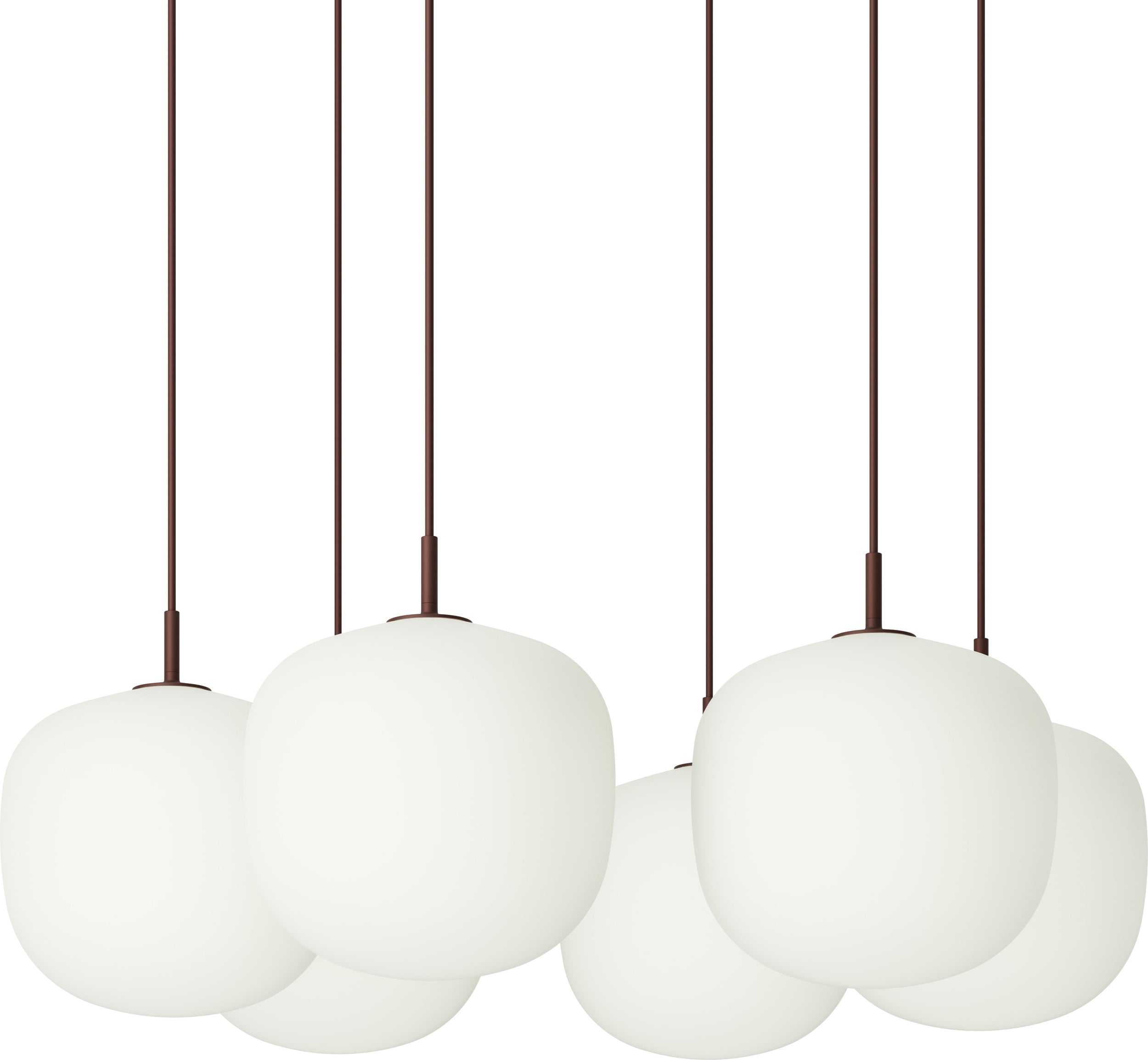 Lampa wisząca Rime 6-punktowa 25 cm ciemnoczerwona