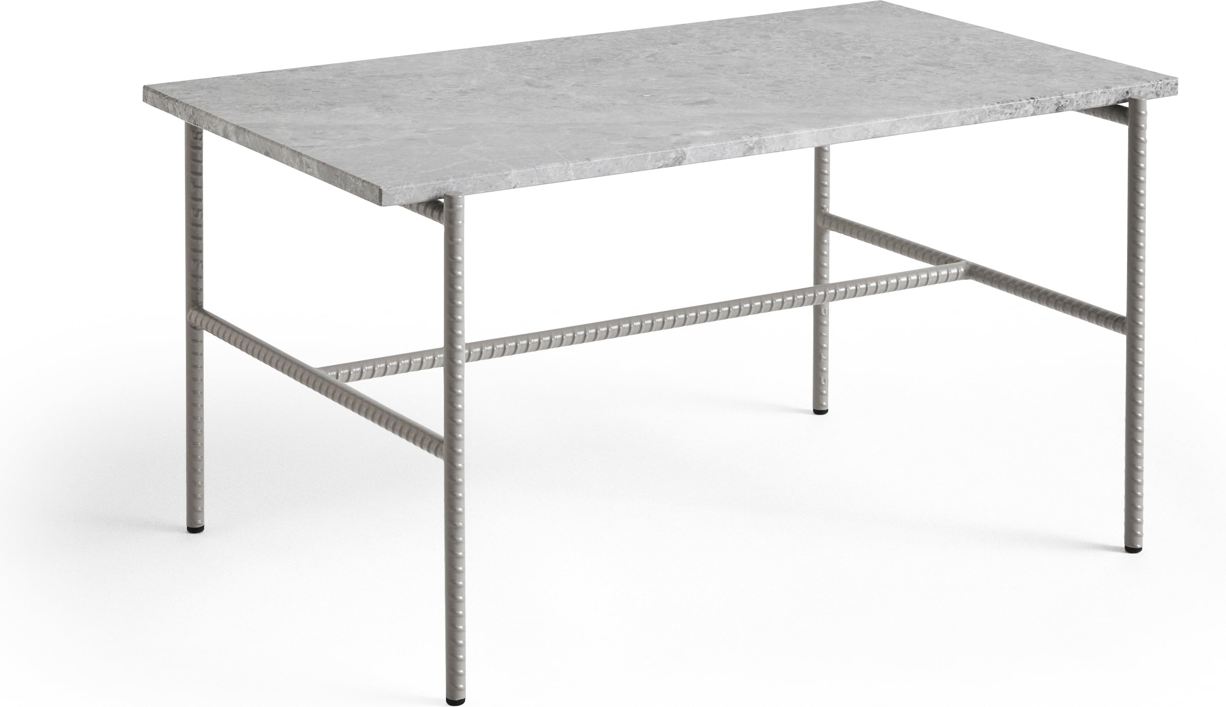 Stolik kawowy Rebar 80 x 49 x 40 5 cm szary marmur