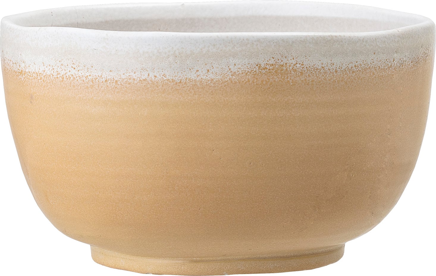 Osłonka na doniczkę Bloomingville 18 cm żółta kamionkowa