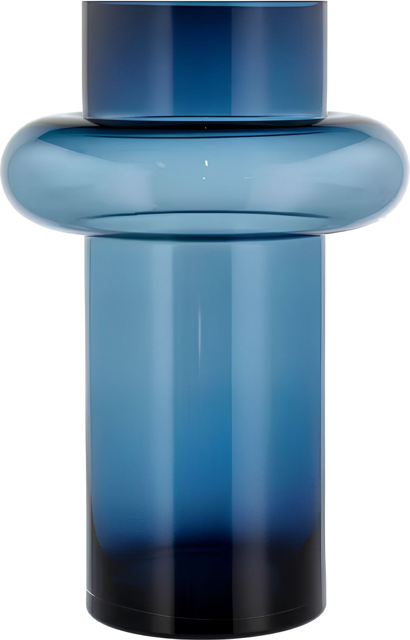 Wazon Tube 25 cm transparentny niebieski