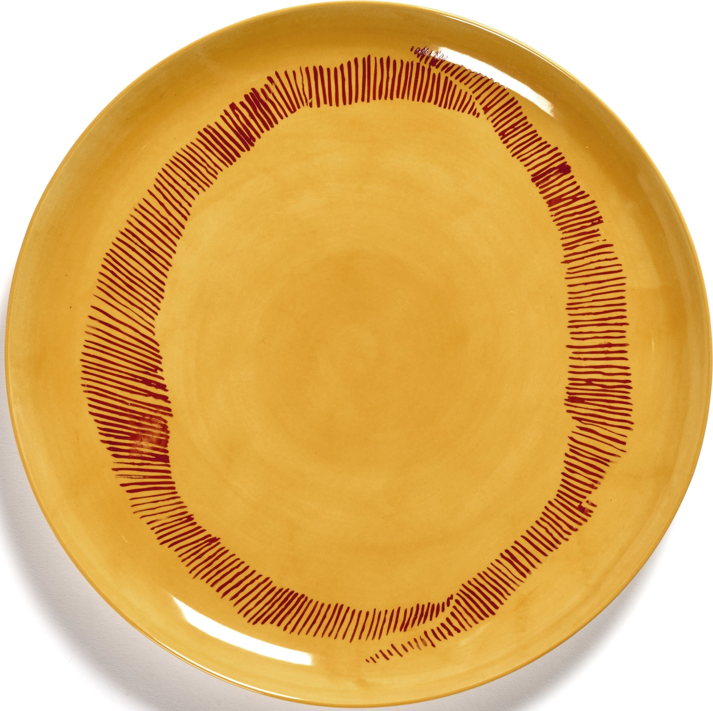 Talerze obiadowe Feast 26 5 cm żółto-czerwone 2 szt.