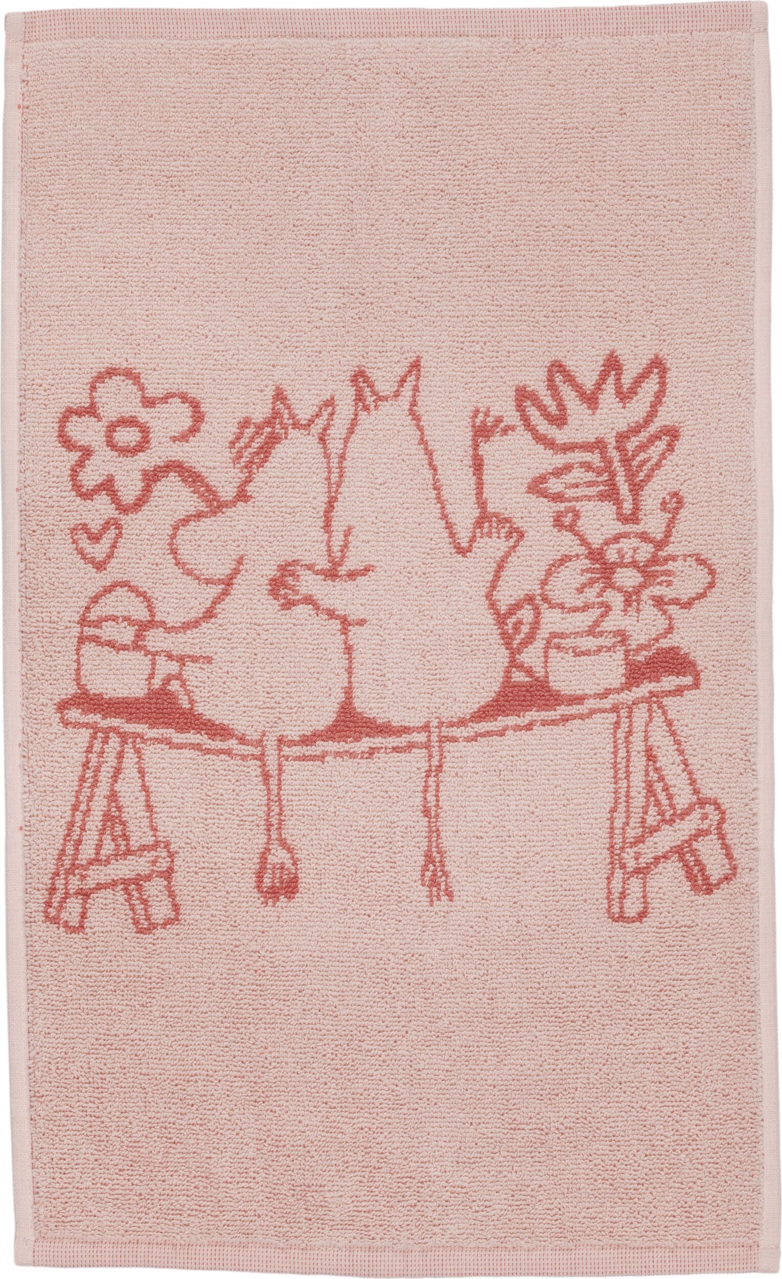Ręcznik Arabia Finland Muminki Love 30 x 50 cm łososiowy