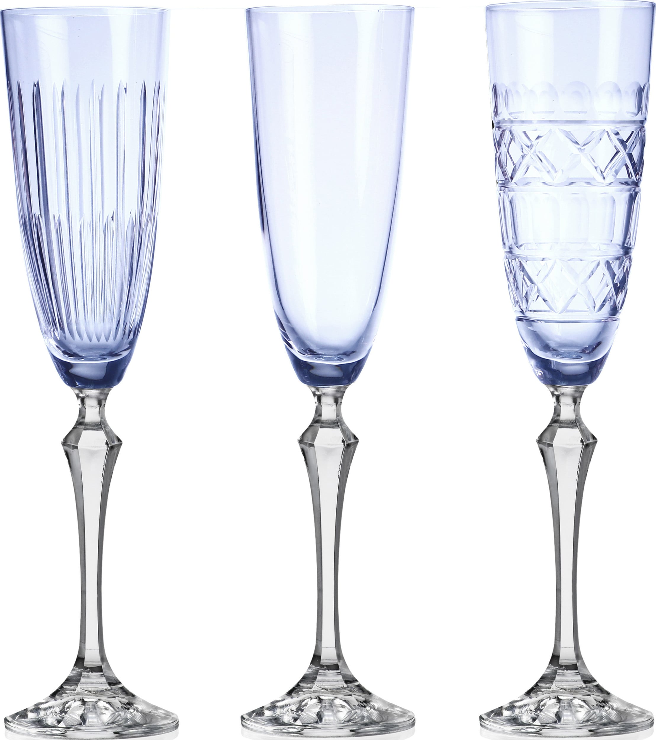 Kieliszki do szampana Veranda 200 ml błękitne 3 szt.