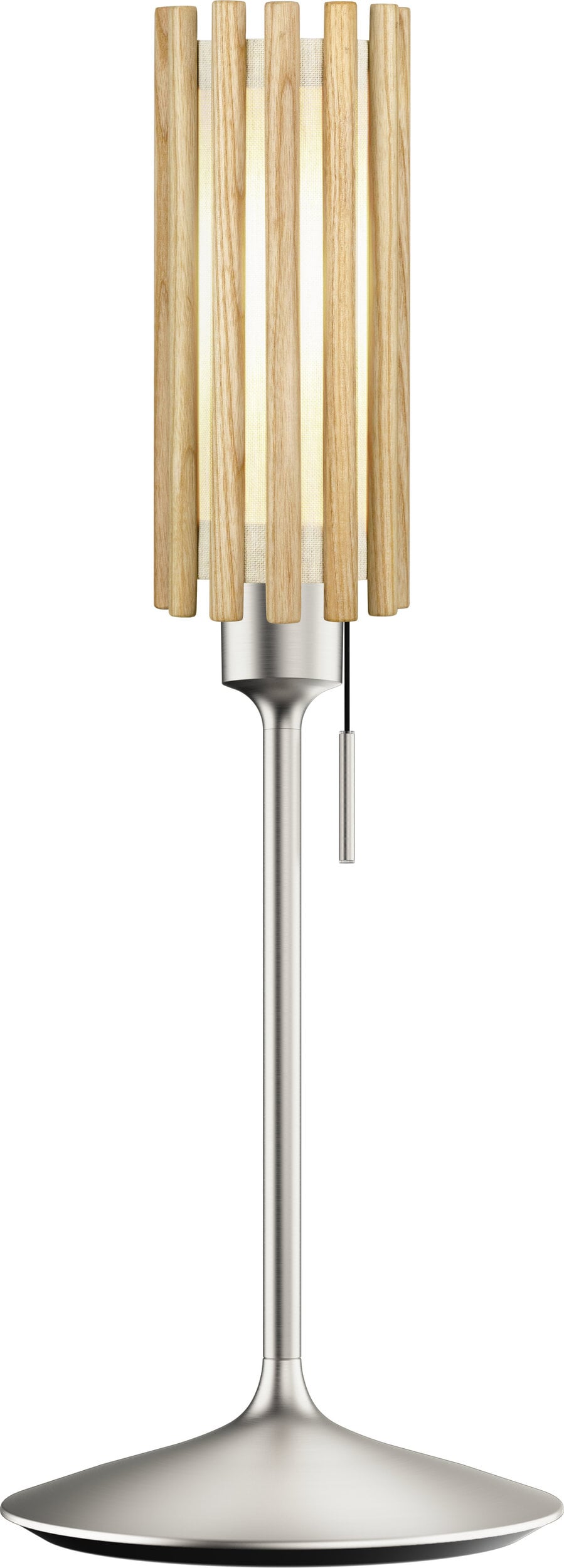 Lampa stołowa Komorebi 11 cm naturalny dąb ze srebrną podstawą