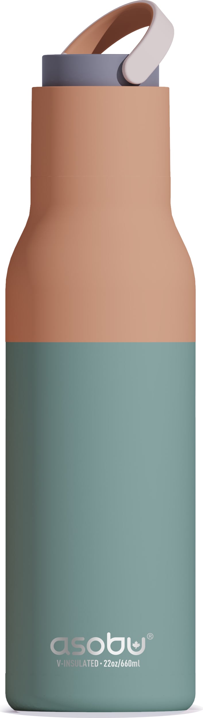 Butelka termiczna ze słomką Metro 600 ml pastelowy zielony
