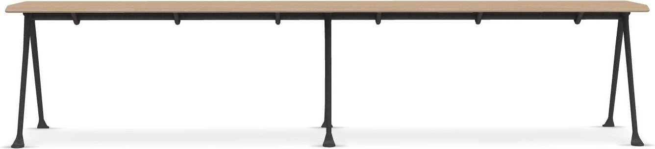 Ławka Officina 200 cm naturalny buk z antracytową ramą