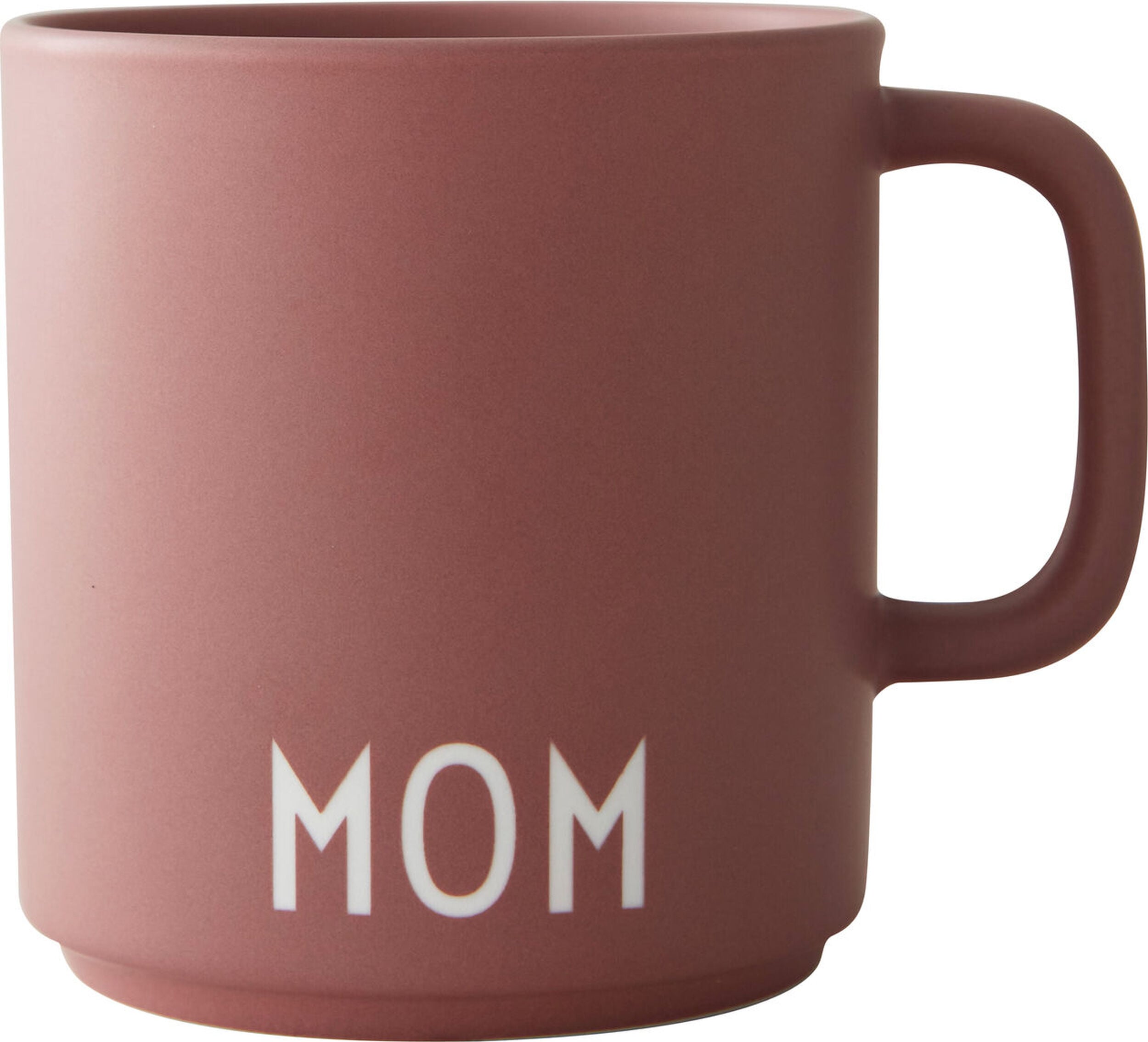 Kubek z uchem Favourite Mom brudny róż