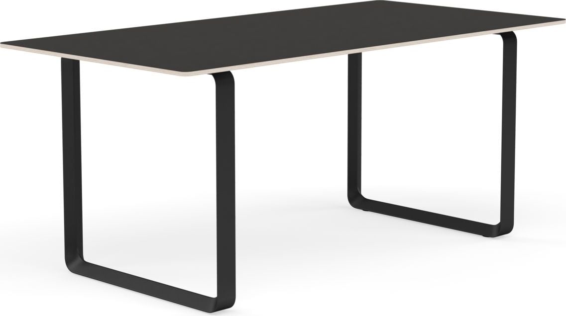 Stół Muuto 170 x 85 cm czarny linoleum nogi czarne