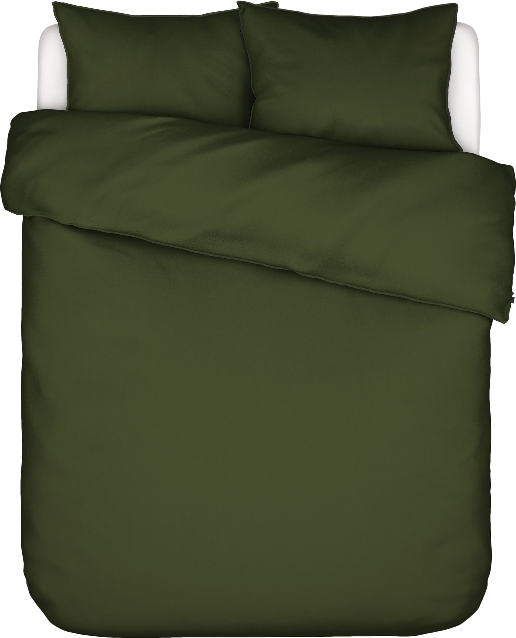 Pościel Minte 240 x 220 cm zielona z 2 poszewkami na poduszki 60 x 70 cm zapięcie flap