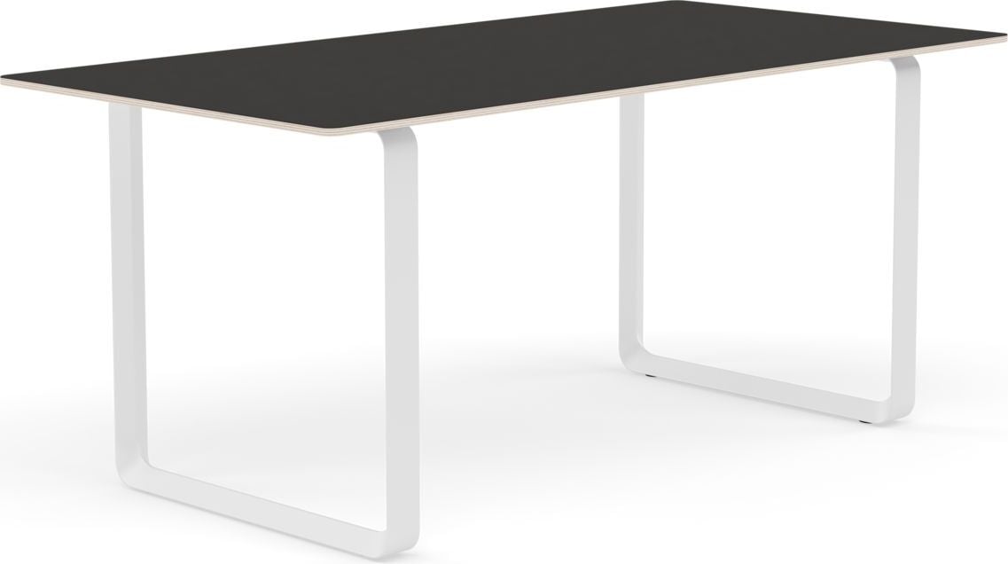 Stół Muuto 170 x 85 cm czarny linoleum nogi białe