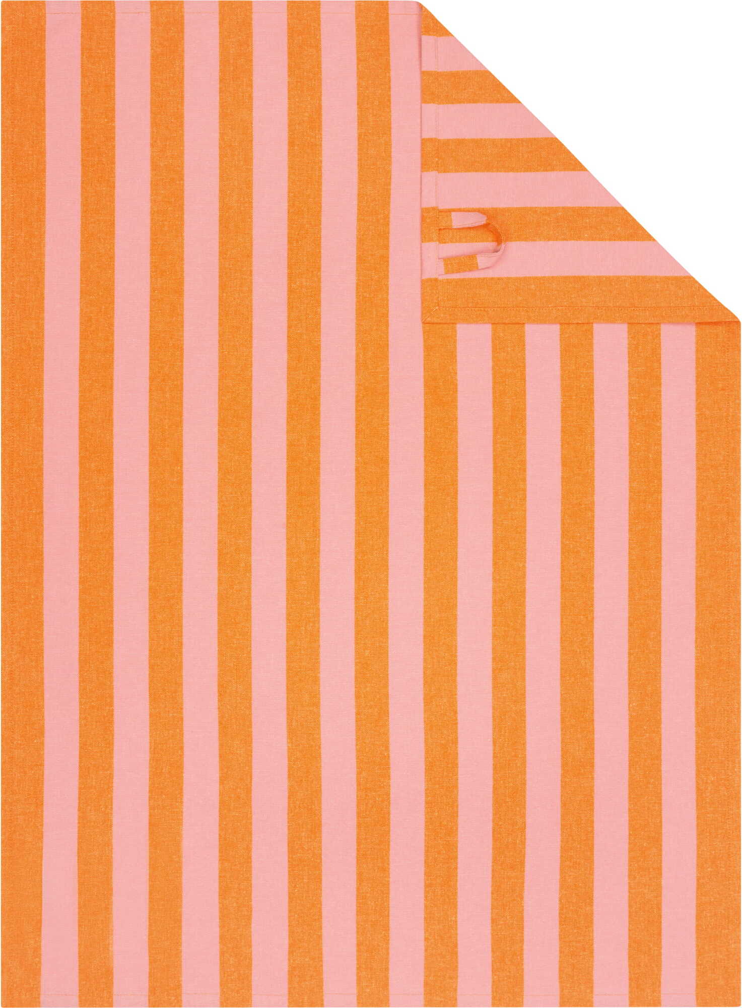 Ścierka kuchenna Prints & Stripes w paski różowo-pomarańczowa