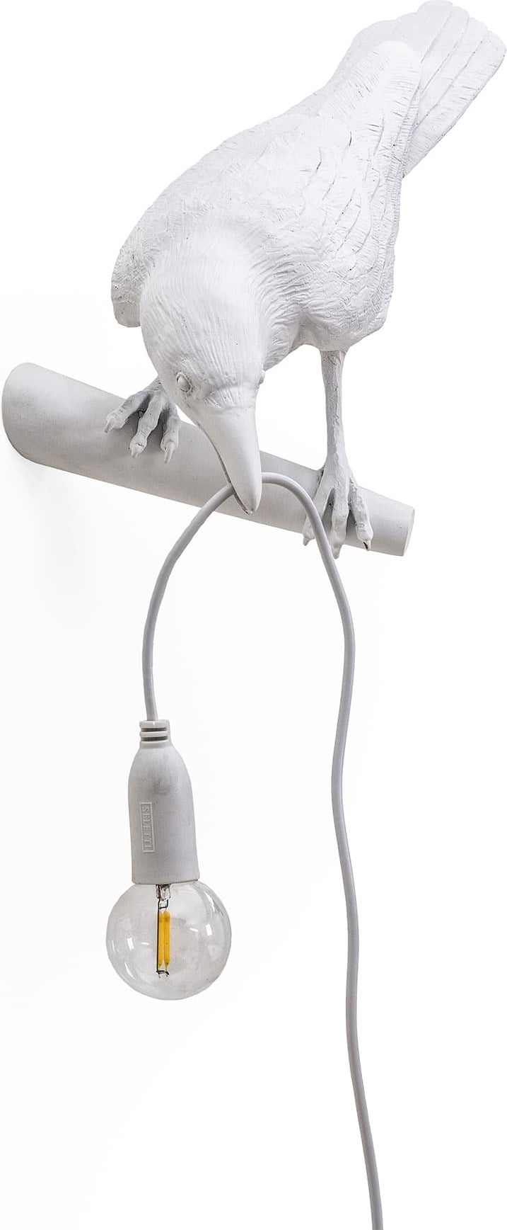 Lampa Bird biała zewnętrzna Looking Left