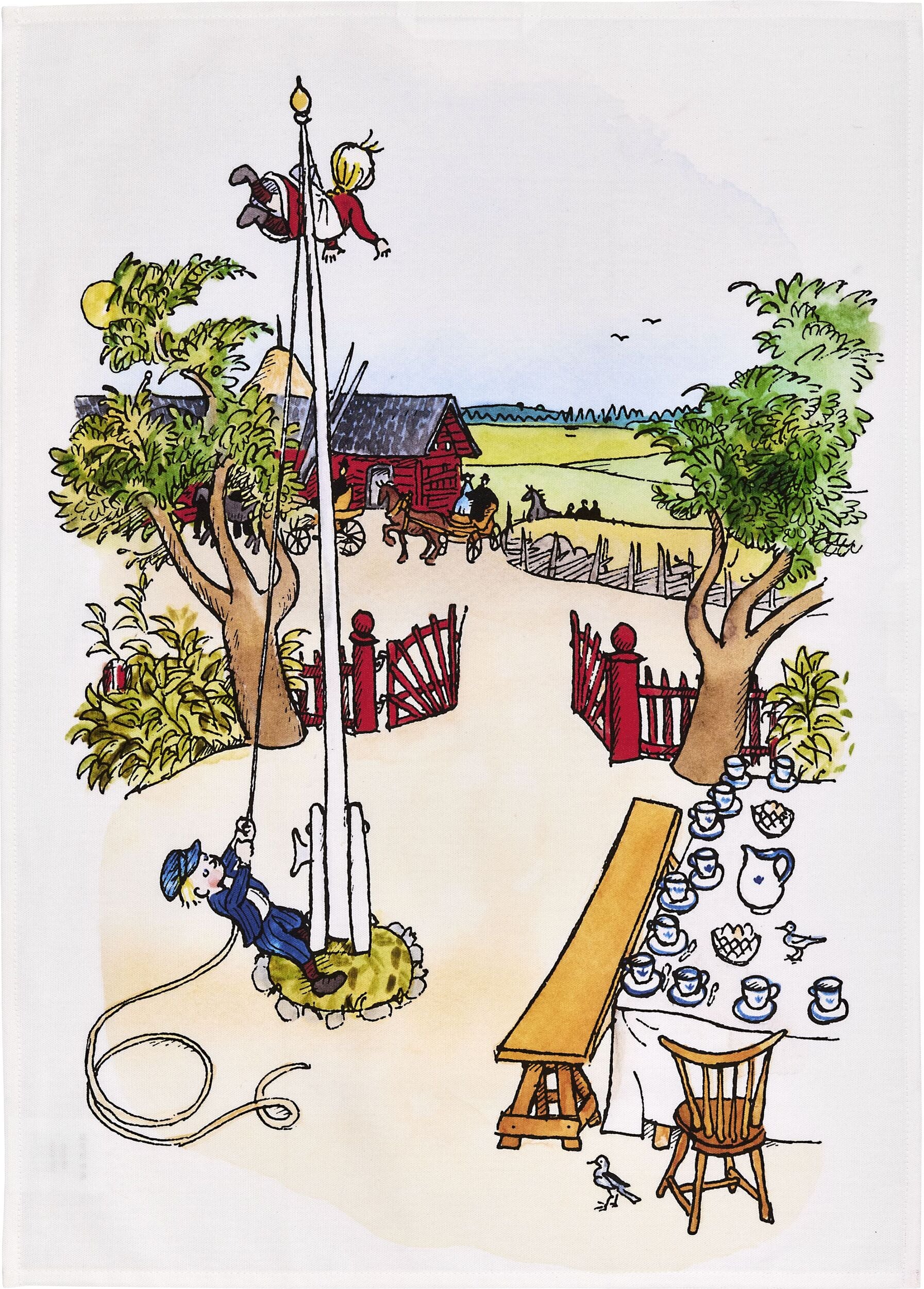 Ścierka kuchenna Muurla Emil ze Smalandii The Flagpole 50 x 70 cm