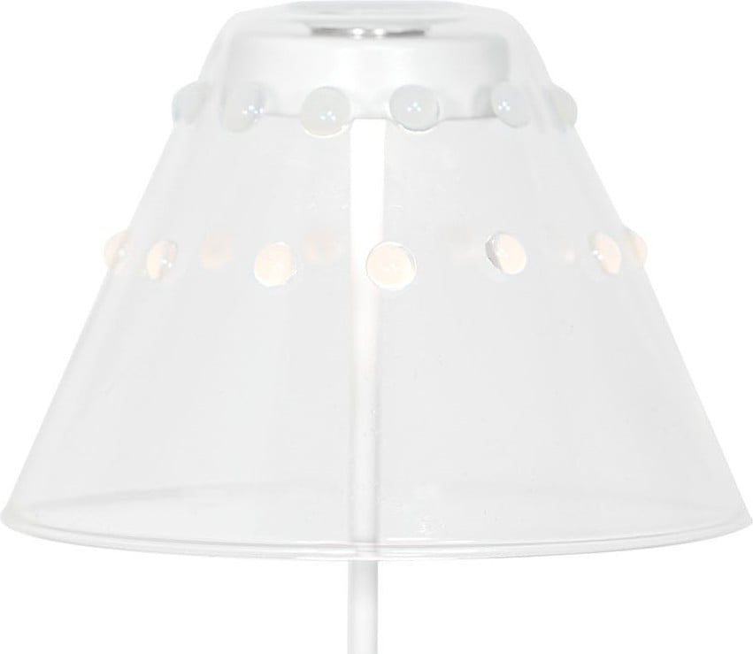 Abażur do lampy Swap w kropki biały szklany