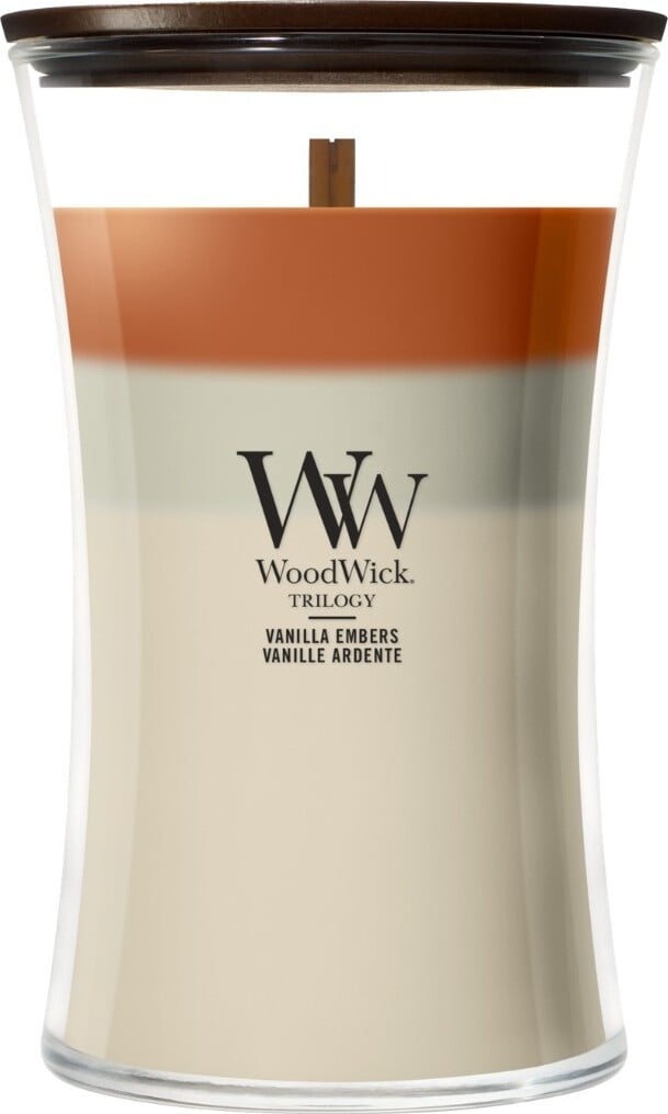 Świeca WoodWick Trilogy Vanilla Embers duża