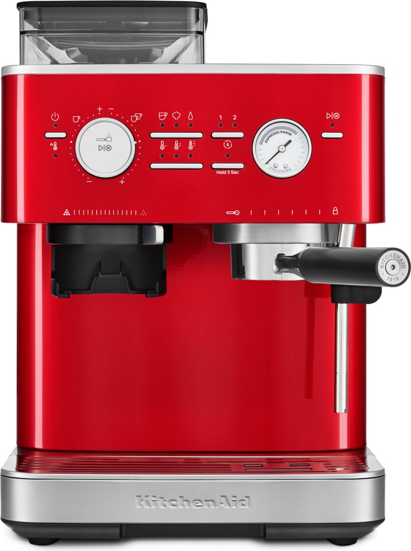 Ekspres półautomatyczny do kawy KitchenAid czerwony karmelek