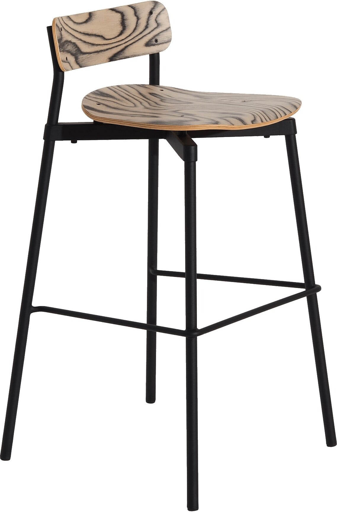 Stołek barowy Fromme Wood 75 cm jasne drewno