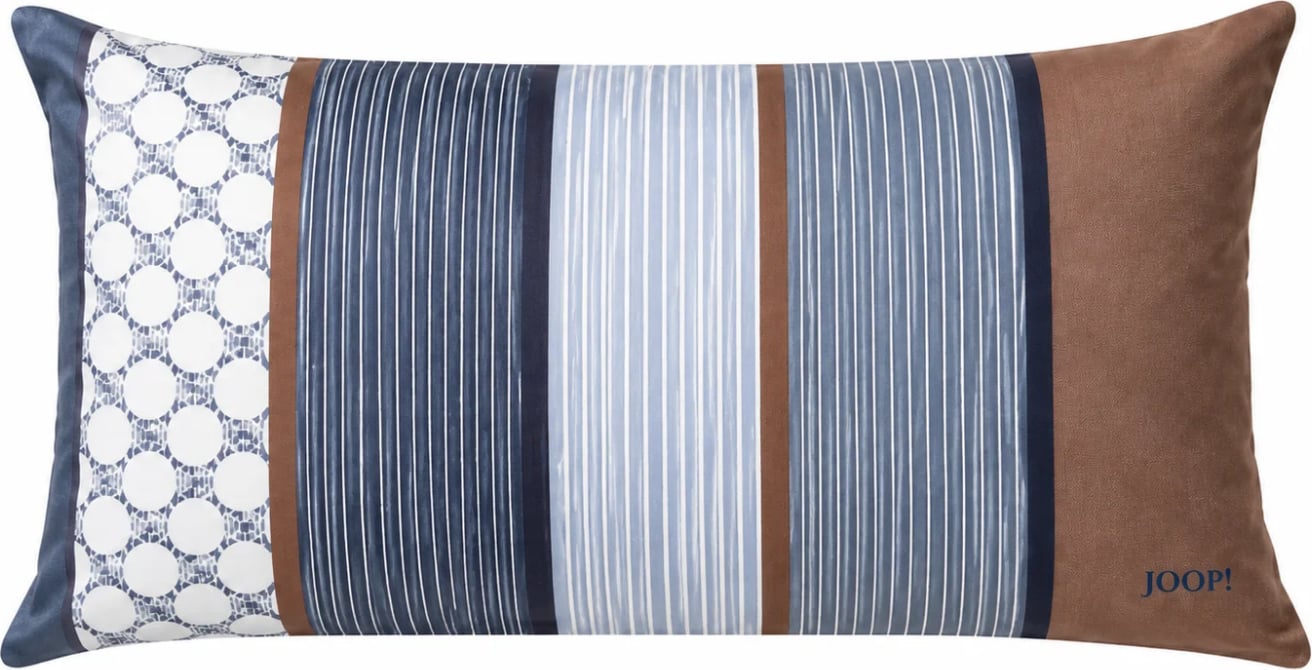 Poszewka na poduszkę Cornflower Stripes 40 x 80 cm Deep Ocean z bawełny satynowej