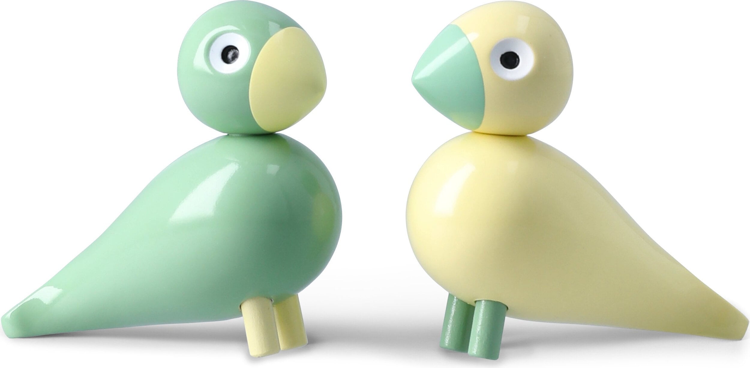 Dekoracje drewniane Easter Birds żółto-zielone 2 szt.