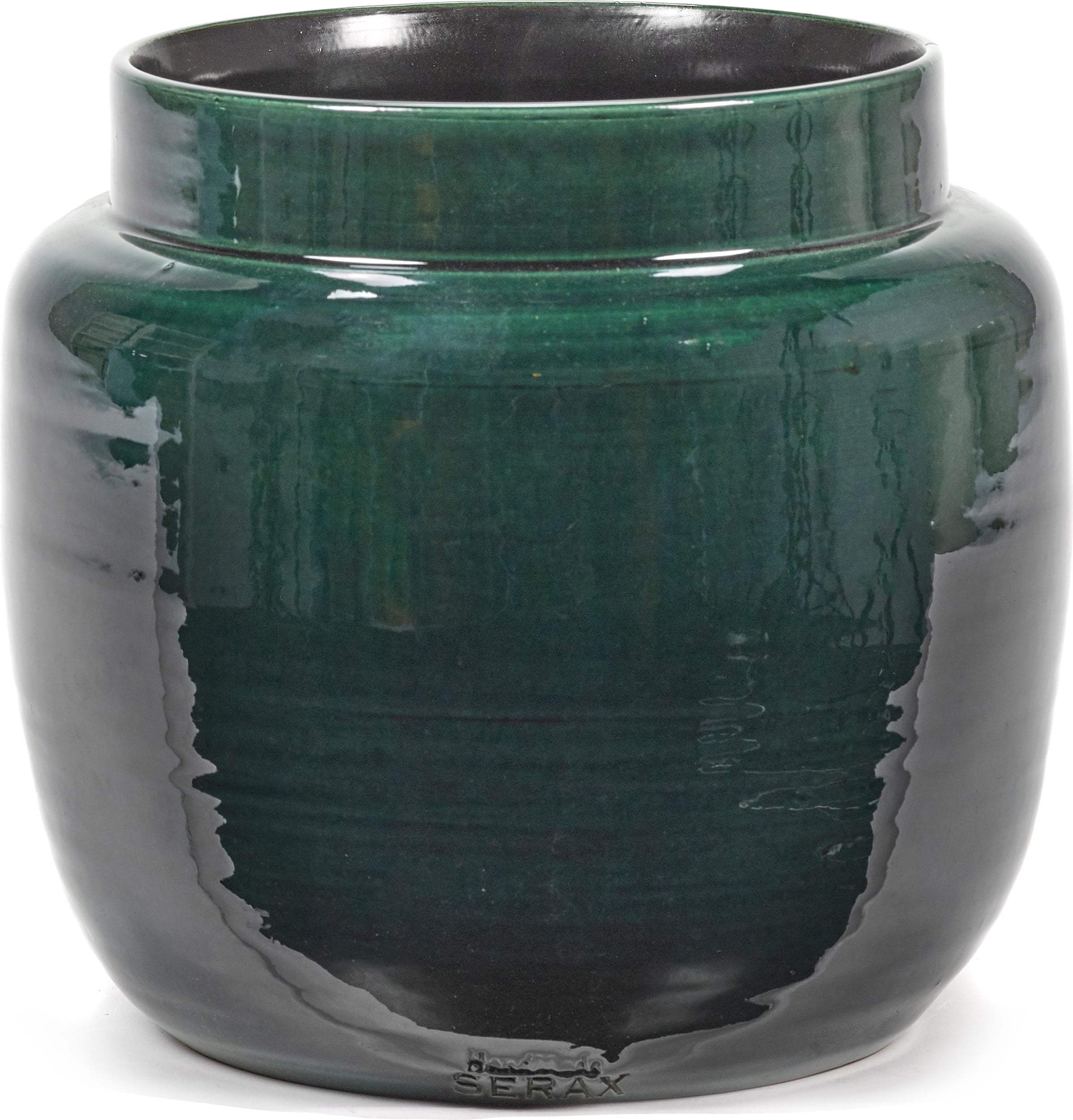 Osłonka na doniczkę Glazed Shades 21 cm ciemna zieleń