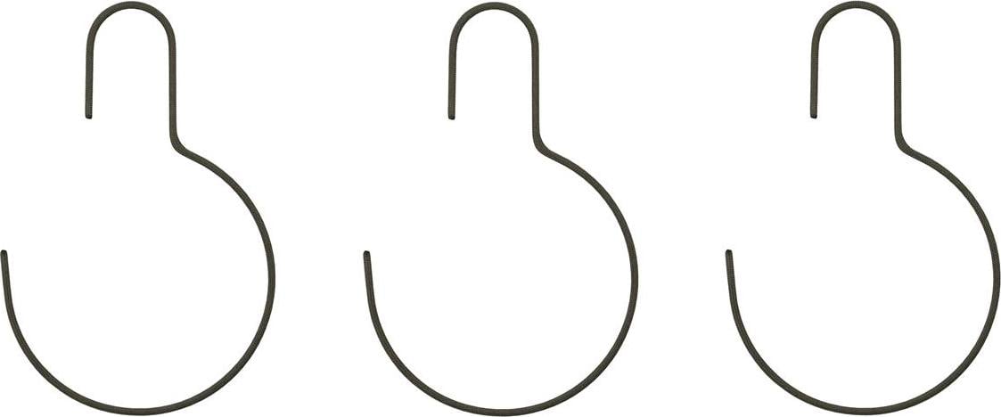 Wieszaki Wire okrągłe ciemnoszare 3 szt.