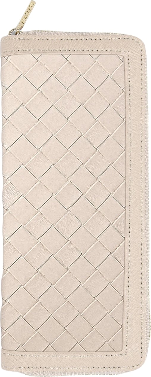 Pudełko podróżne na biżuterię z miejscem na pierścionki Stackers Woven jasnoróżowe