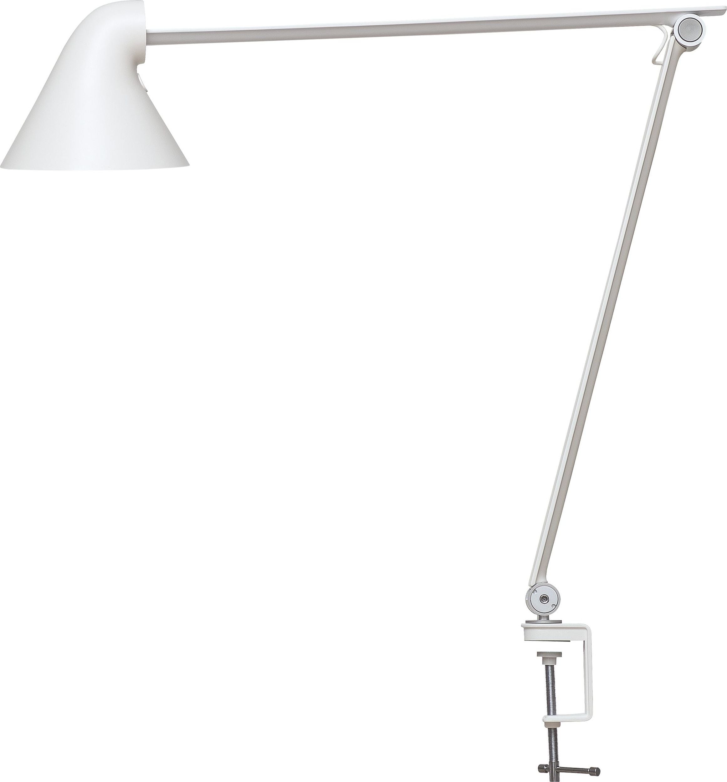 Lampa biurkowa NJP LED 3000 K biała z mocowaniem bocznym do blatu