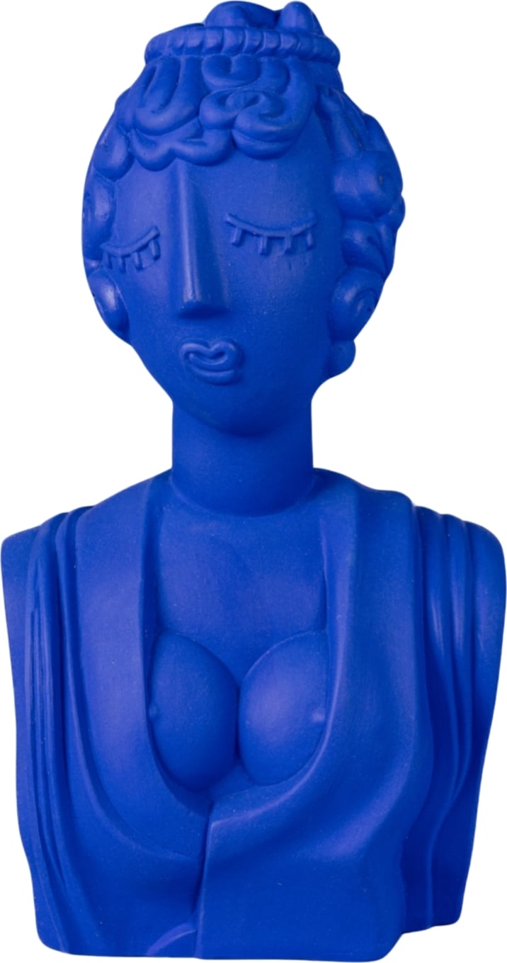 Figurka dekoracyjna Magna Graecia Bust Poppea niebieska z terakoty