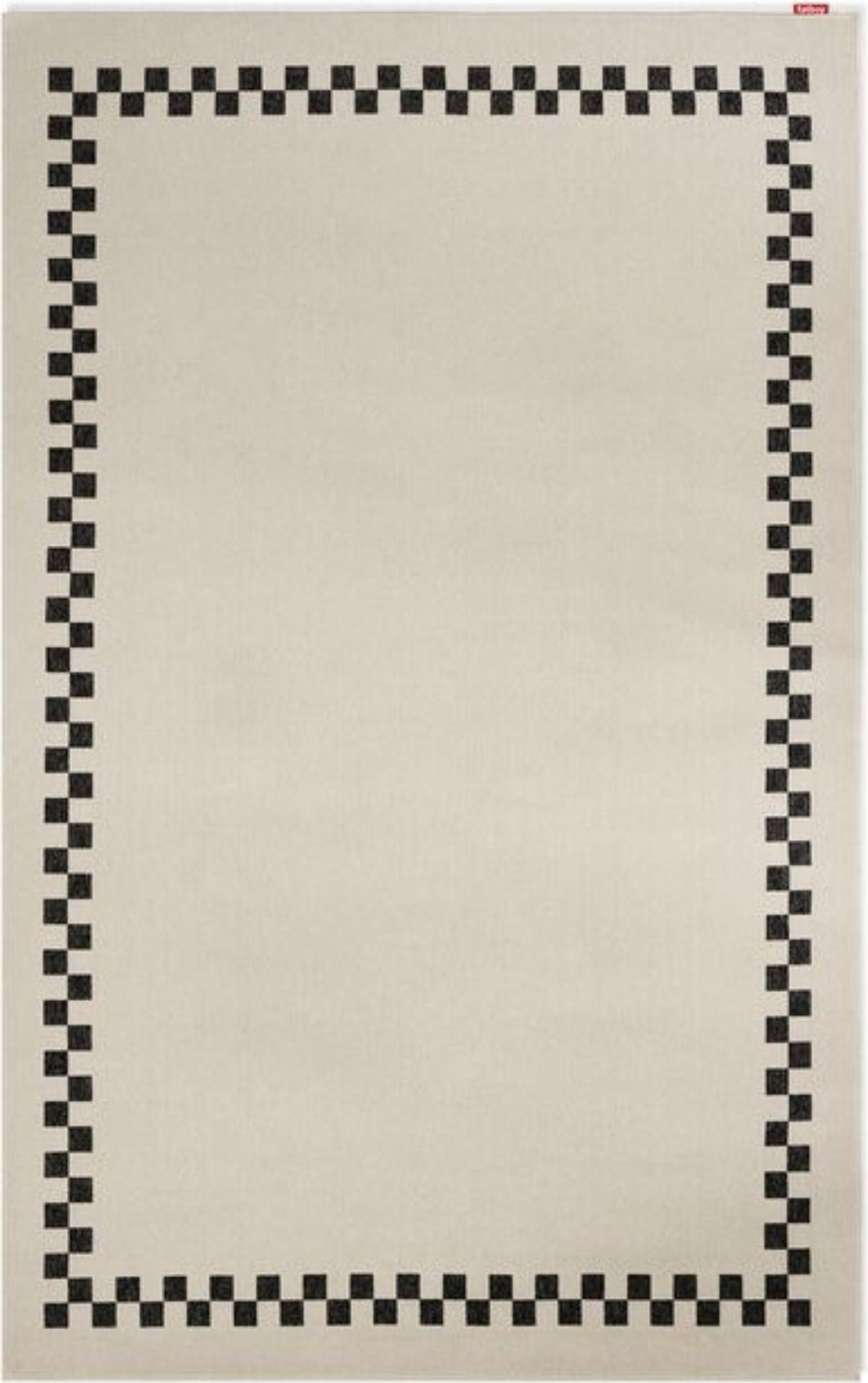 Dywan Grand Checky 200 x 302 cm beżowo-antracytowy