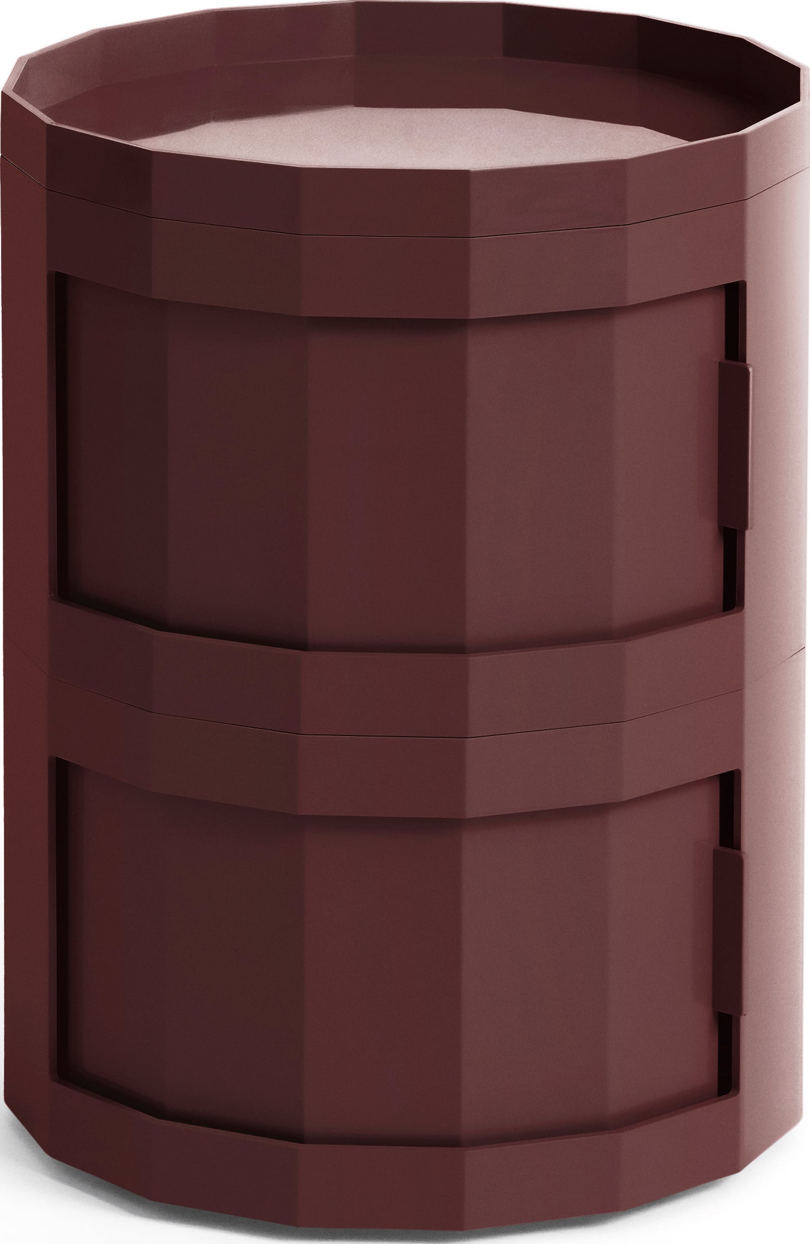 Szafka dwudrzwiowa na kółkach Facet 49 cm burgundowa